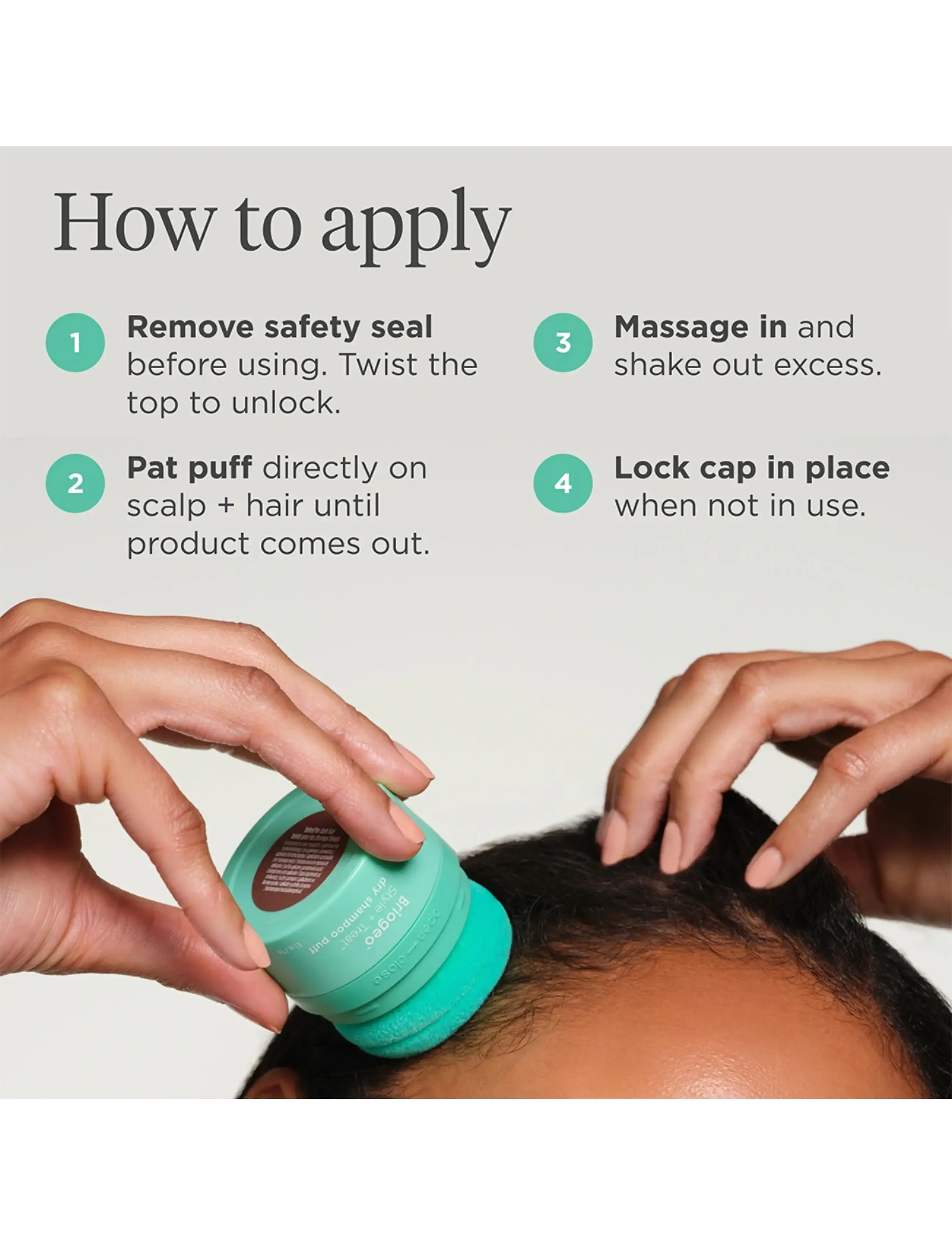 Briogeo - Briogeo Style + Treat™ Dry Shampoo Puff - sommerens hårprodukter - universal - 2