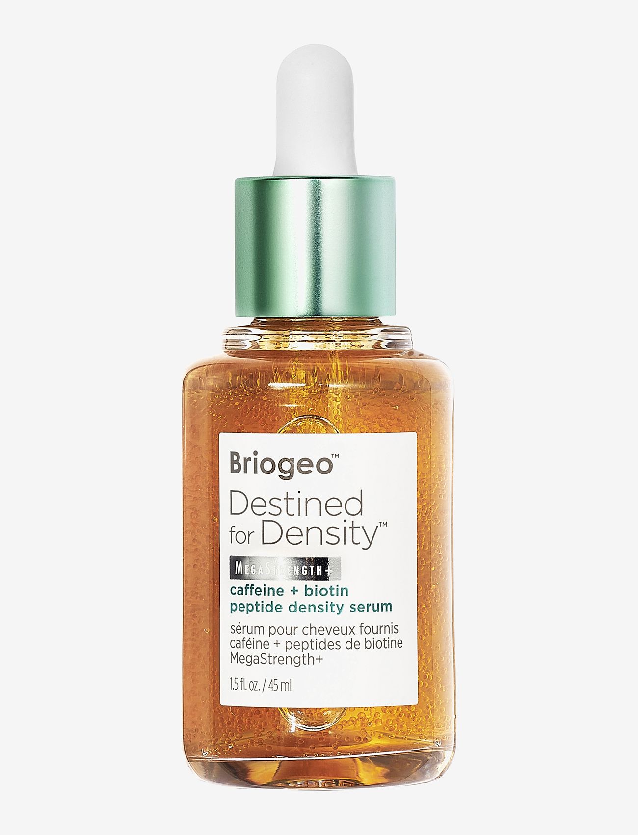 Briogeo - Briogeo Destined For Density™ MegaStrength + Caffeine + Biotin Peptide Density Serum 45ml - håroljor - clear - 0