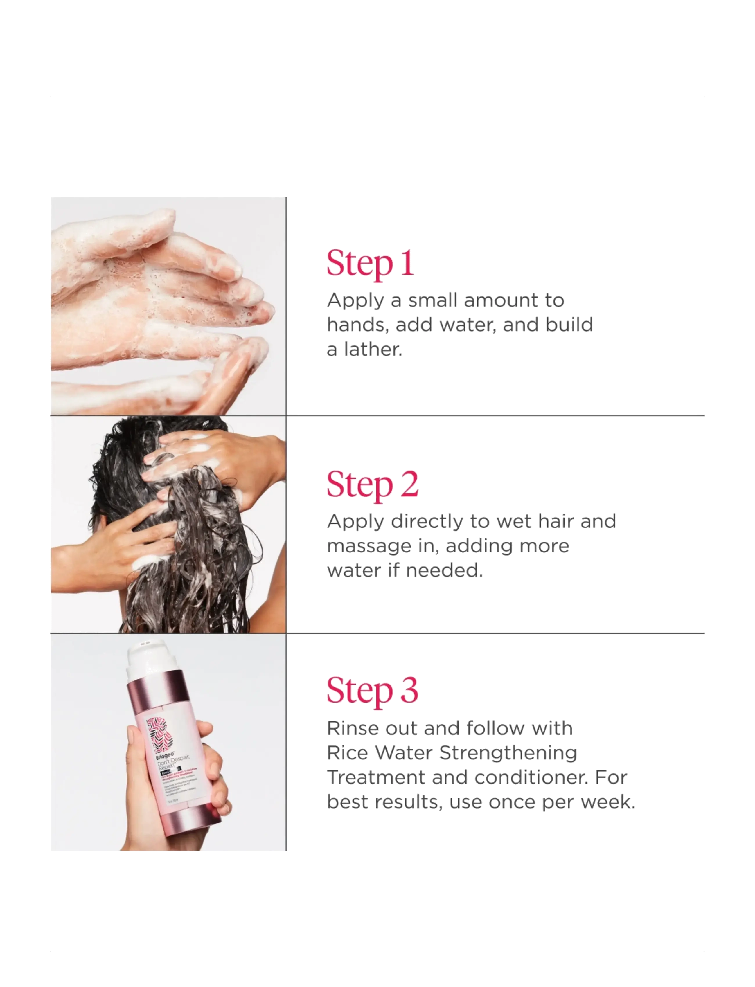 Briogeo - Briogeo Don't Despair, Repair!™ MegaStrength+ Rich Rice Shampoo Concentrate 90ml - shampoo - clear - 5