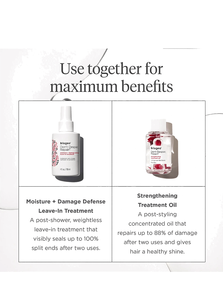 Briogeo - Briogeo Don’t Despair, Repair!™ Moisture + Damage Defense Leave-In Treatment 118ml - behandling - clear - 3