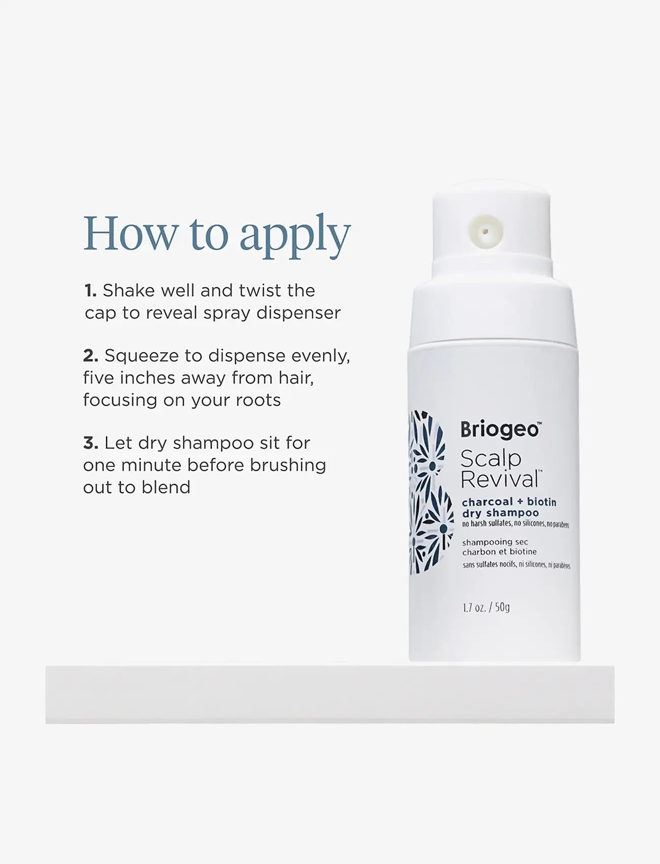 Briogeo - Briogeo Scalp Revival™ Charcoal + Biotin Dry Shampoo 50ml - hár - no colour - 3