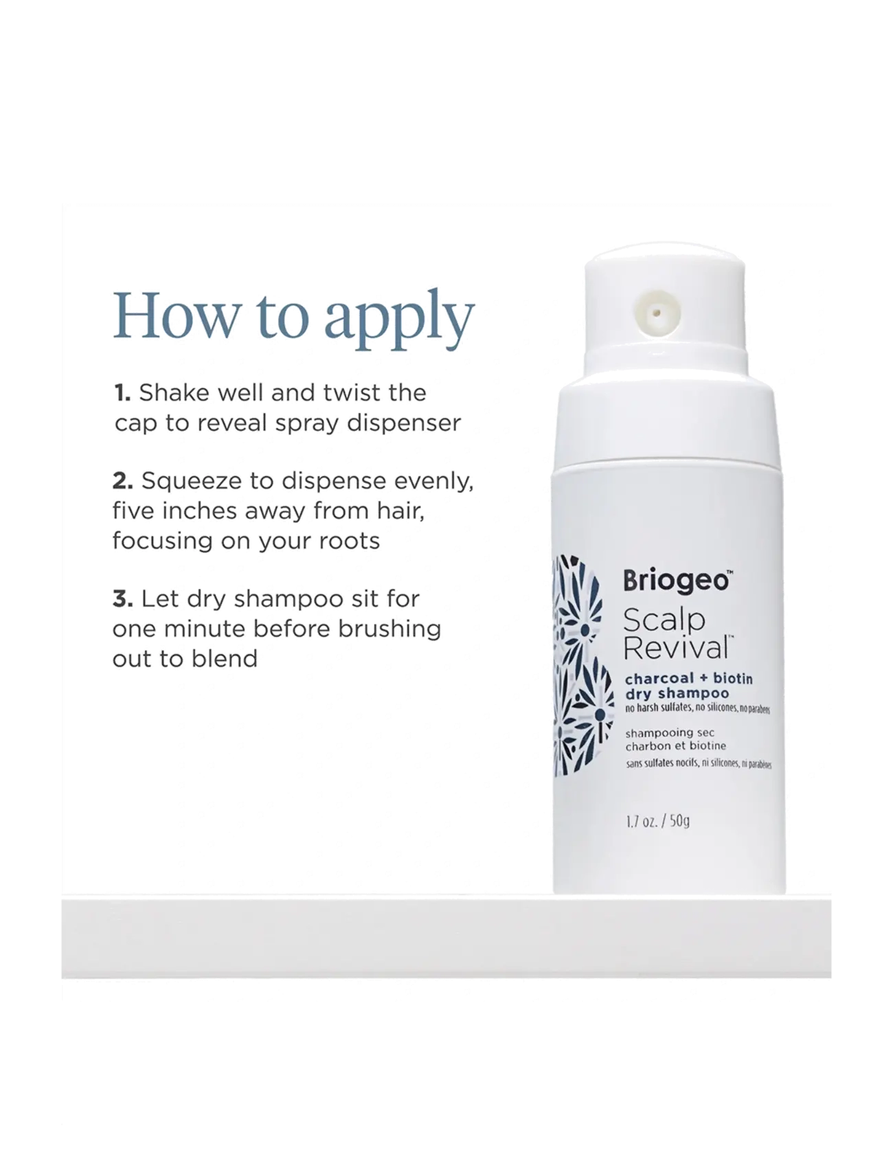 Briogeo - Briogeo Scalp Revival™ Charcoal + Biotin Dry Shampoo 50ml - hár - no colour - 3
