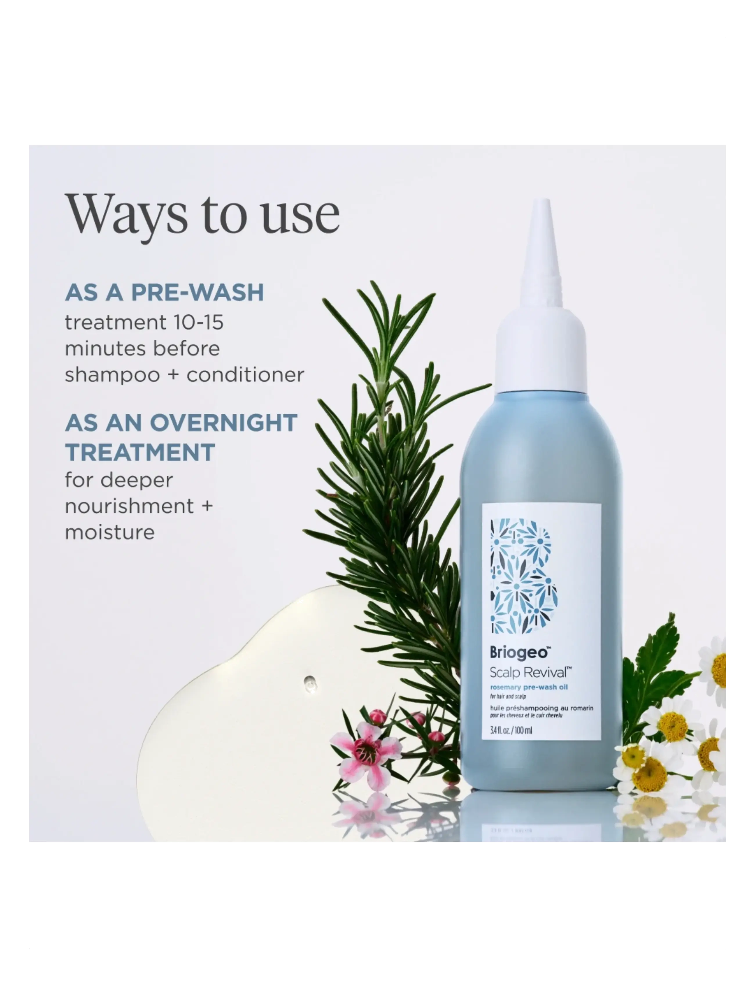 Briogeo - Briogeo Scalp Revival™ Rosemary Pre-Wash Oil 100ml - scalp treatment - clear - 5