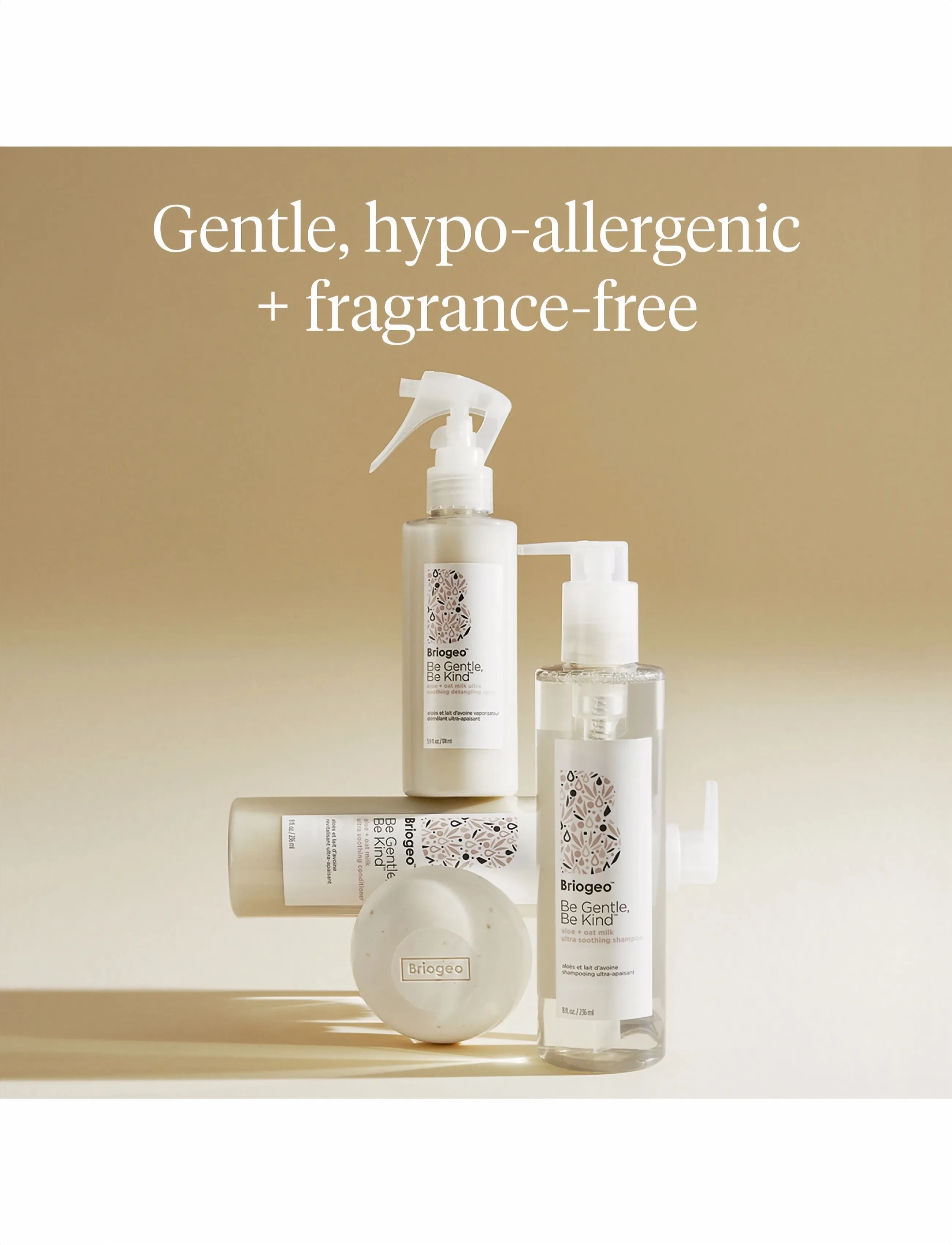 Briogeo - Briogeo Be Gentle, Be Kind™ Aloe + Oat Milk Ultra Soothing Detangling Spray 177ml - hårkur - clear - 4