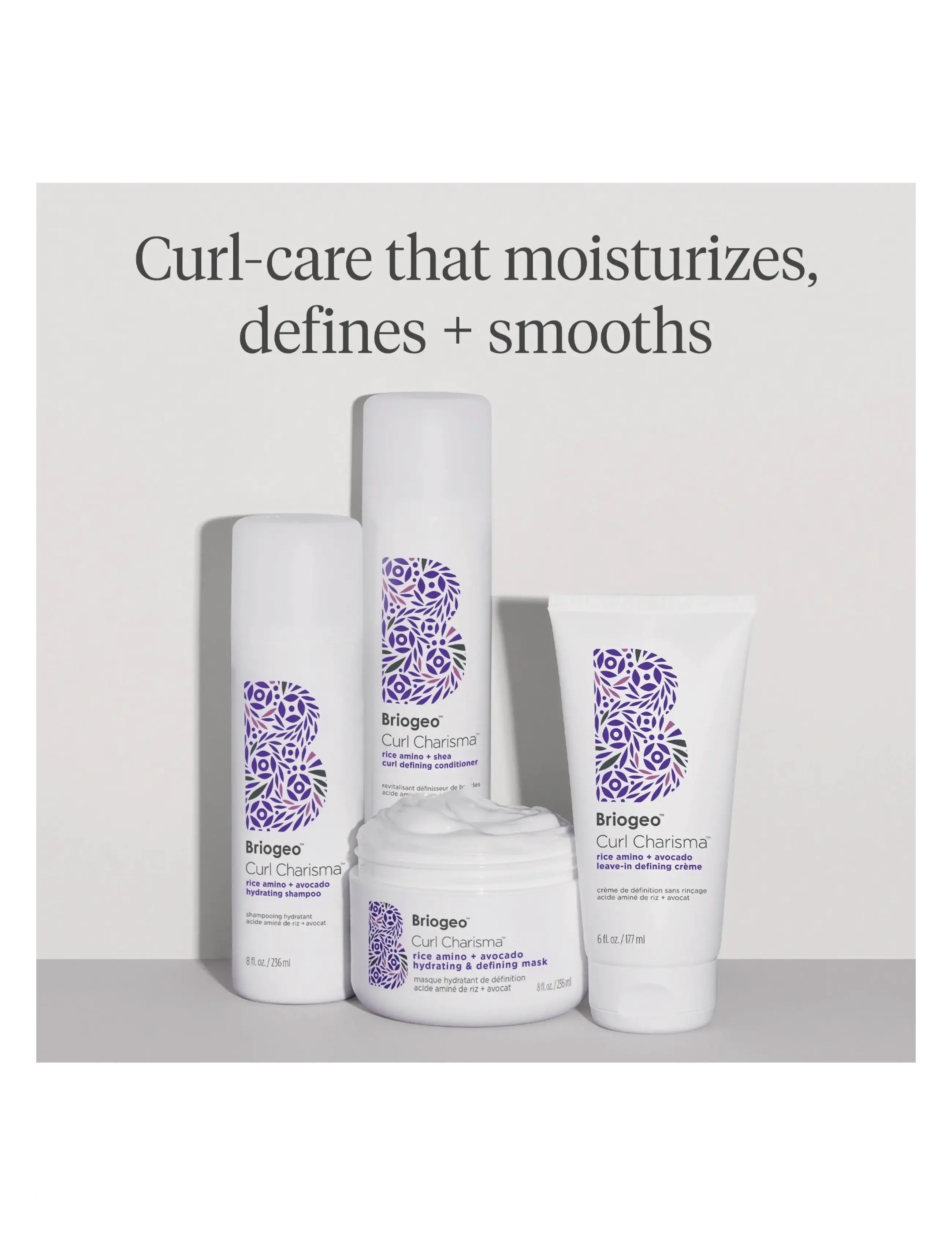 Briogeo - Briogeo Curl Charisma™ Rice Amino + Shea Curl Defining Conditioner 236ml - balsam & conditioner - clear - 3