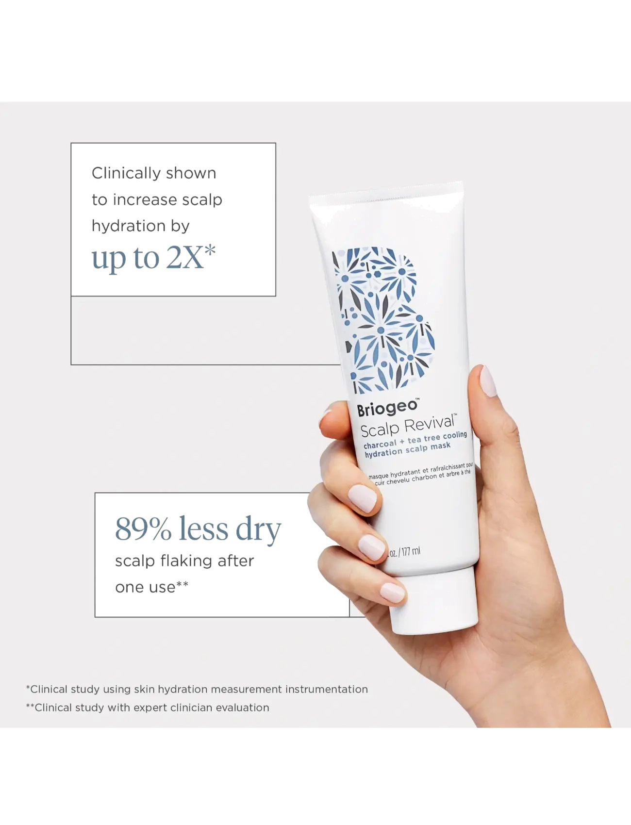 Briogeo - Briogeo Scalp Revival™ Charcoal + Tea Tree Cooling Hydration Scalp Mask 177ml - hårmasker - clear - 1