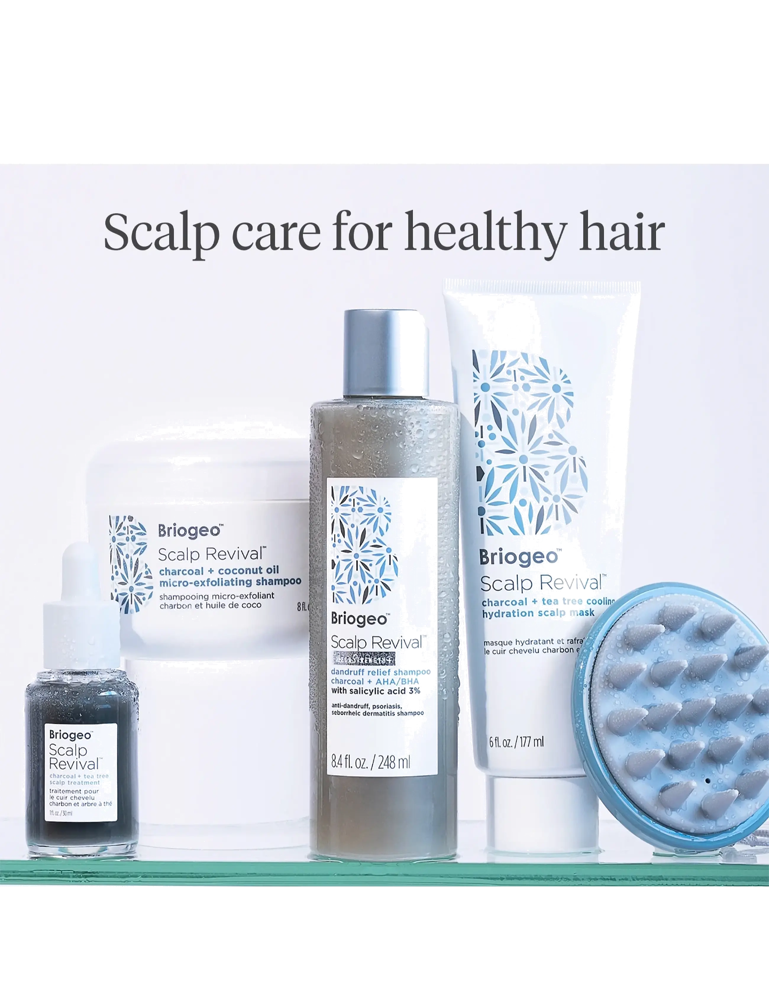 Briogeo - Briogeo Scalp Revival™ Charcoal + Tea Tree Cooling Hydration Scalp Mask 177ml - hårmasker - clear - 4