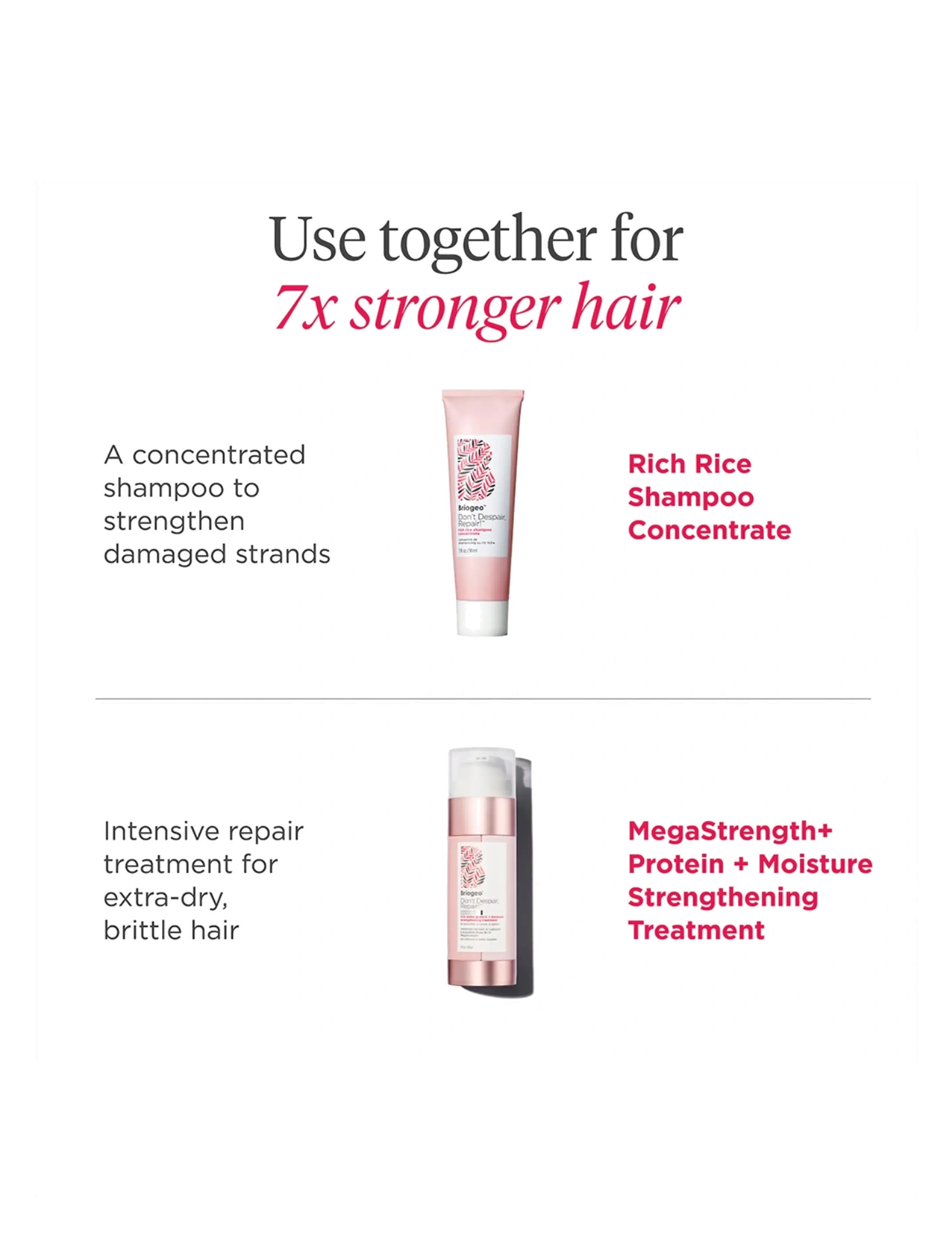 Briogeo - Briogeo Don'tDespairRepair! MegaStrength+Rice Water Protein+Moisture Strengthening Treatment 148ml - hårkure - clear - 4