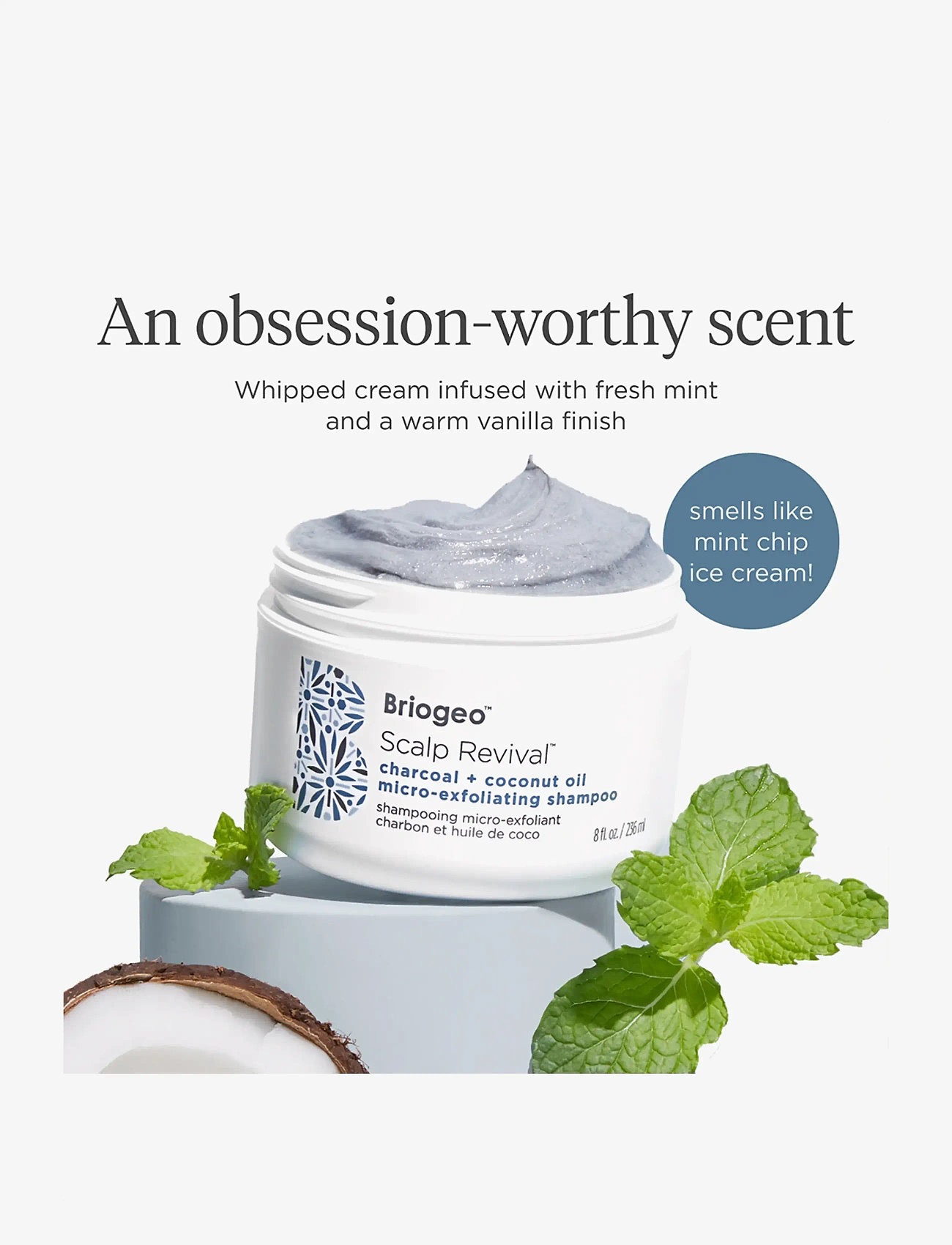 Briogeo - Briogeo Scalp Revival™ Charcoal + Coconut Oil Micro-exfoliating Shampoo 236ml - hårkur - clear - 3