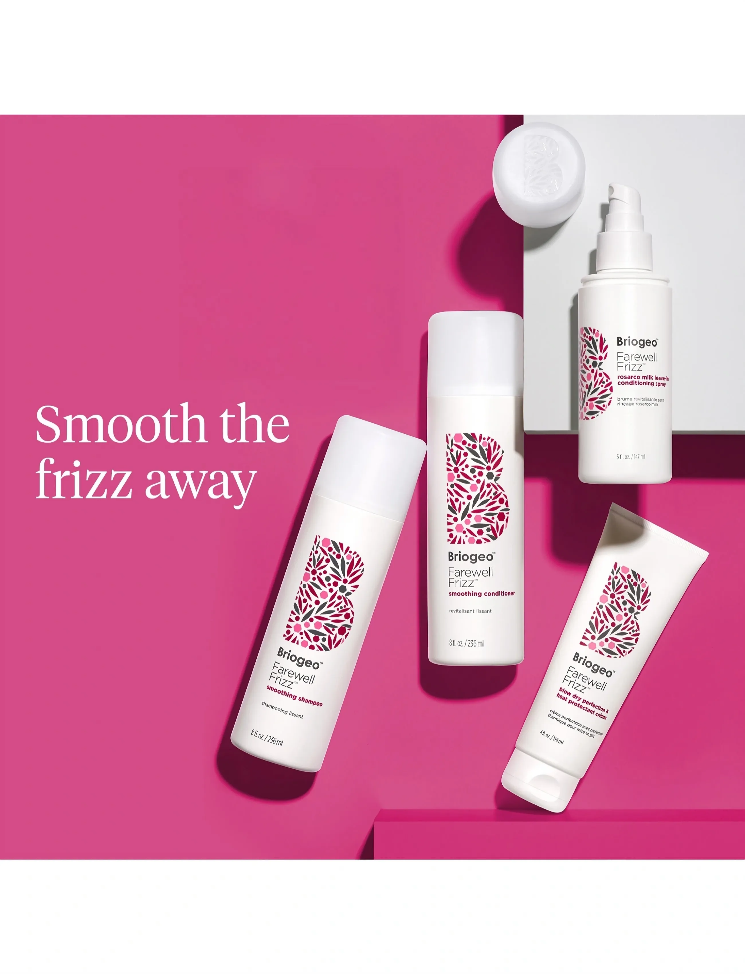 Briogeo Briogeo Farewell Frizz Smoothing Shampoo 236ml, 237 ml, Nude, Pleje > Shampoo, Dame