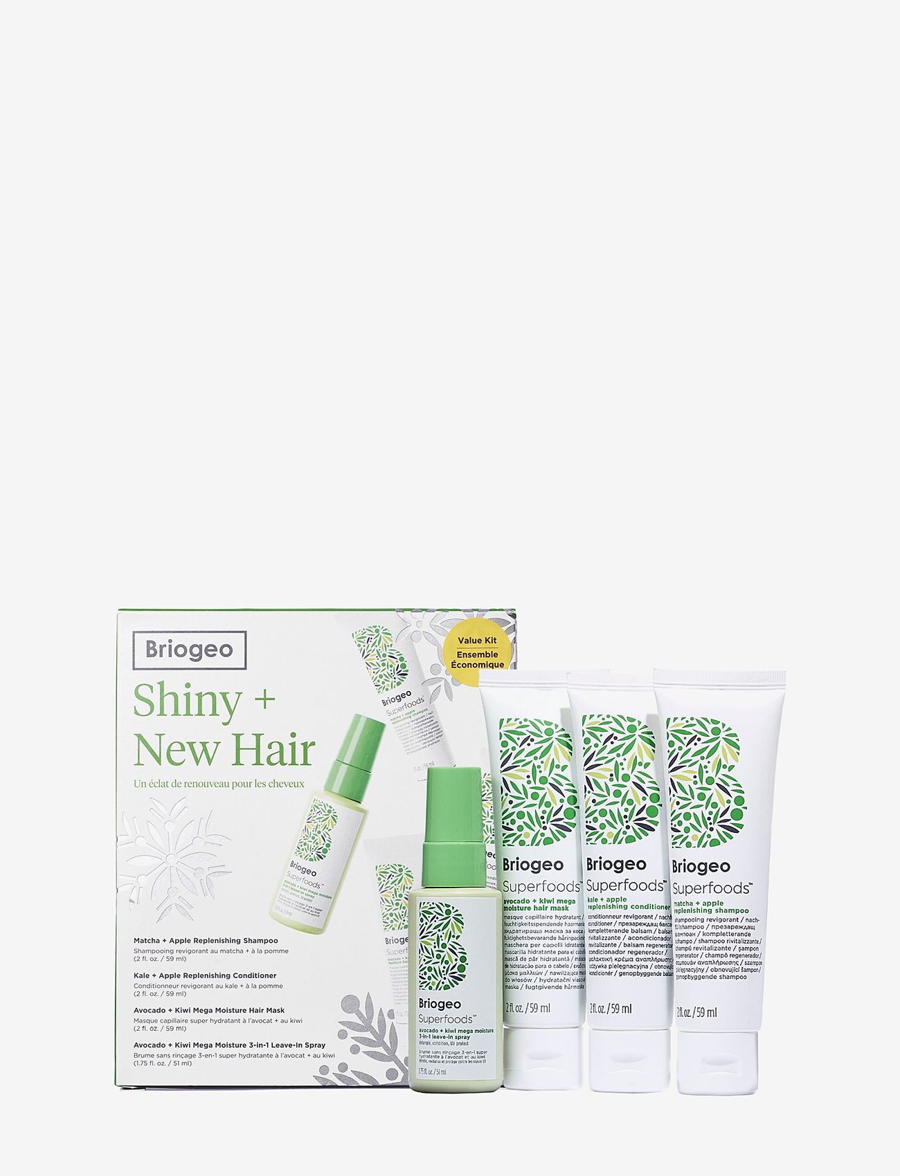 Briogeo - Briogeo Superfoods Shiny + New Kit - til ham - clear - 0