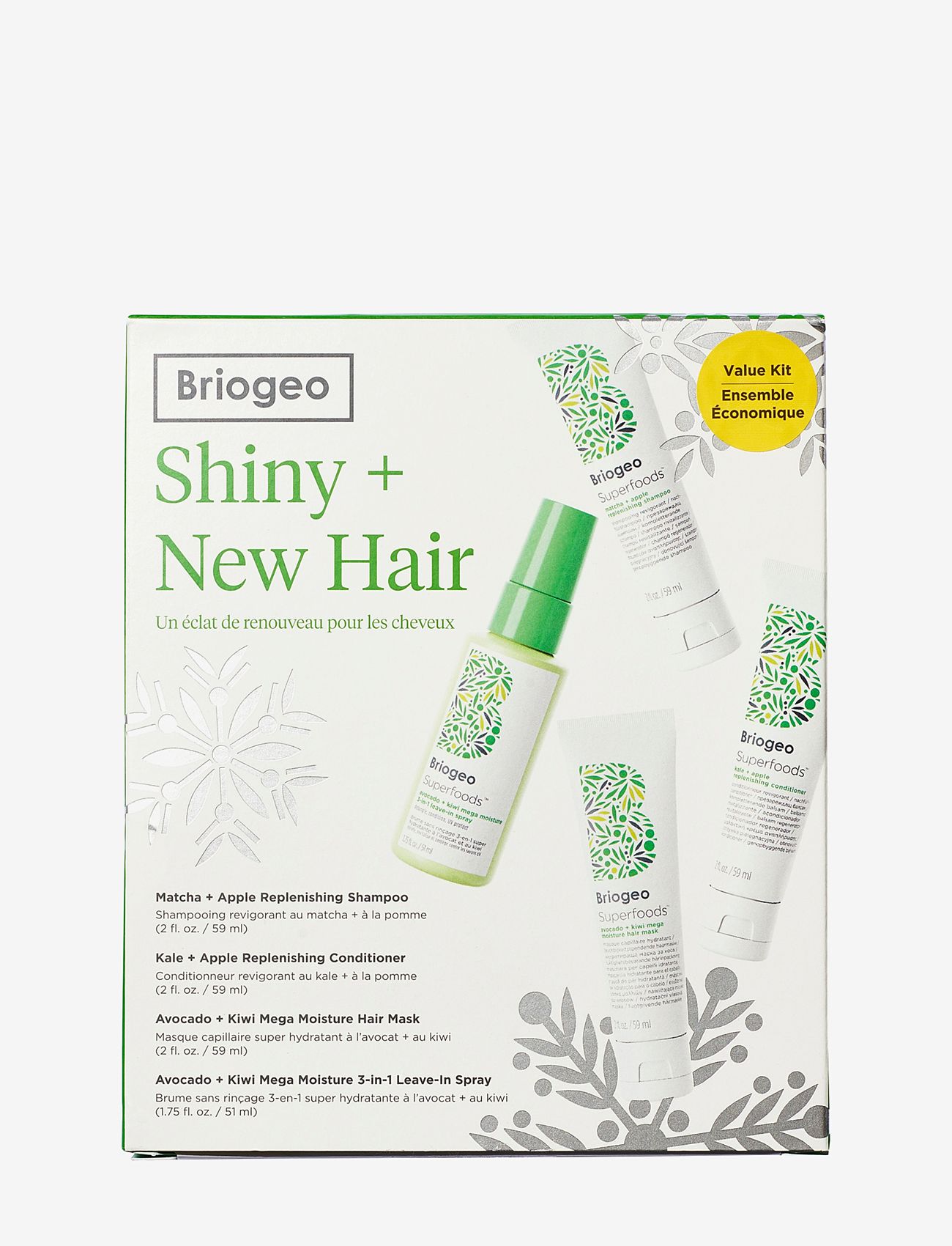 Briogeo - Briogeo Superfoods Shiny + New Kit - til ham - clear - 1