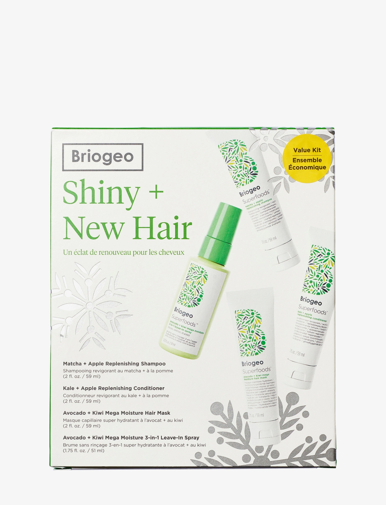 Briogeo - Briogeo Superfoods Shiny + New Kit - til ham - clear - 1