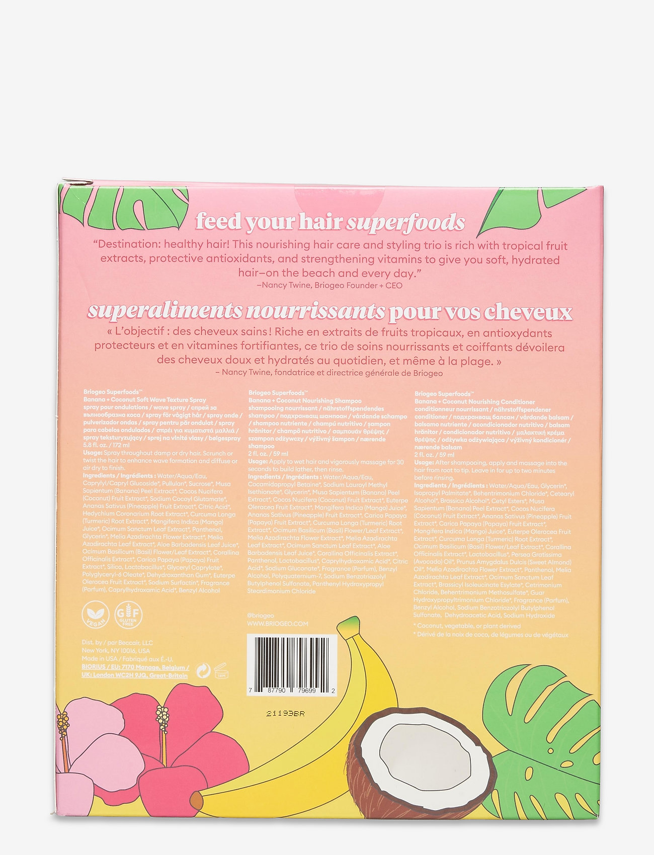Briogeo - Tropical HairAdise Nourishing Hydration Hair Care Kit - mellom 500-1000 kr - clear - 1