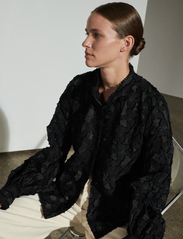 Britt Sisseck - Carmen - long-sleeved blouses - black floral - 2