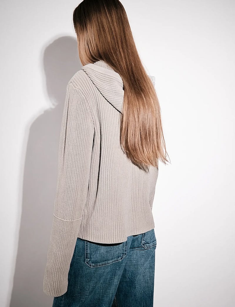 Brixtol Textiles - Irene Zip Hoodie Khaki - sweatshirts & hoodies - khaki - 3