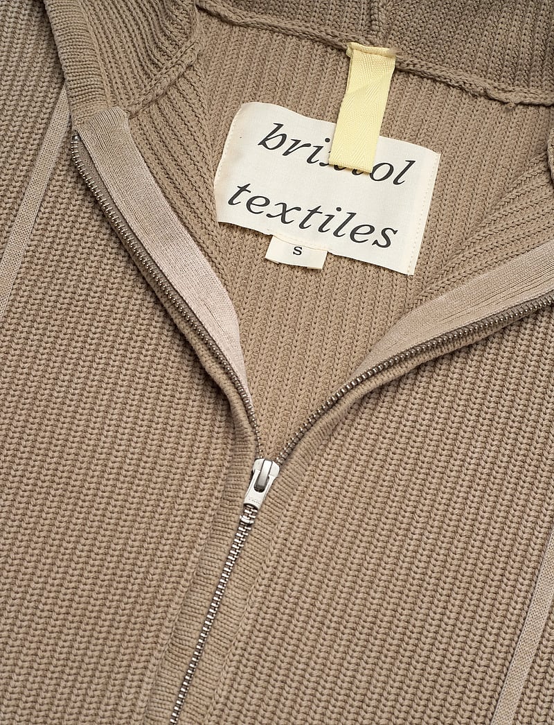 Brixtol Textiles - Irene Zip Hoodie Khaki - sweatshirts & hoodies - khaki - 4
