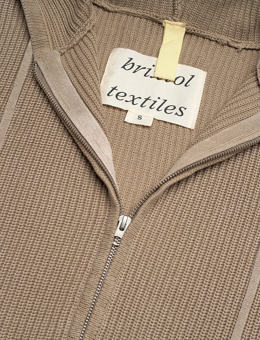 Brixtol Textiles - Irene Zip Hoodie Khaki - sweatshirts & hoodies - khaki - 4