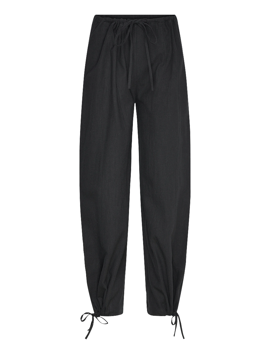 Brixtol Textiles - Kirsten Trousers Linen Cream - black - 1