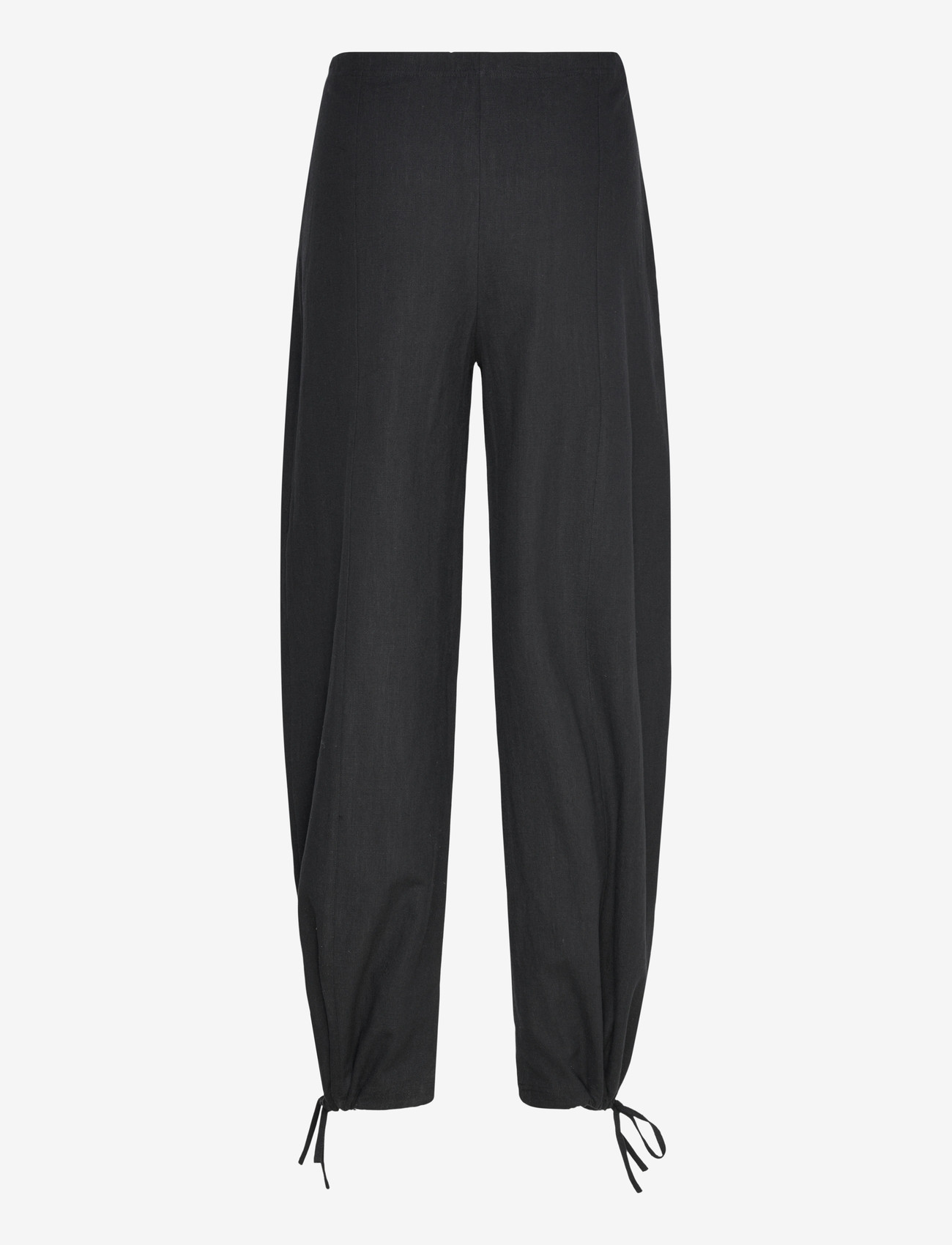 Brixtol Textiles - Kirsten Trousers Linen Black - linnebyxor - black - 2