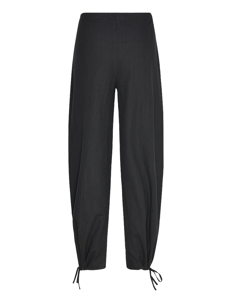 Brixtol Textiles - Kirsten Trousers Linen Black - linnebyxor - black - 2