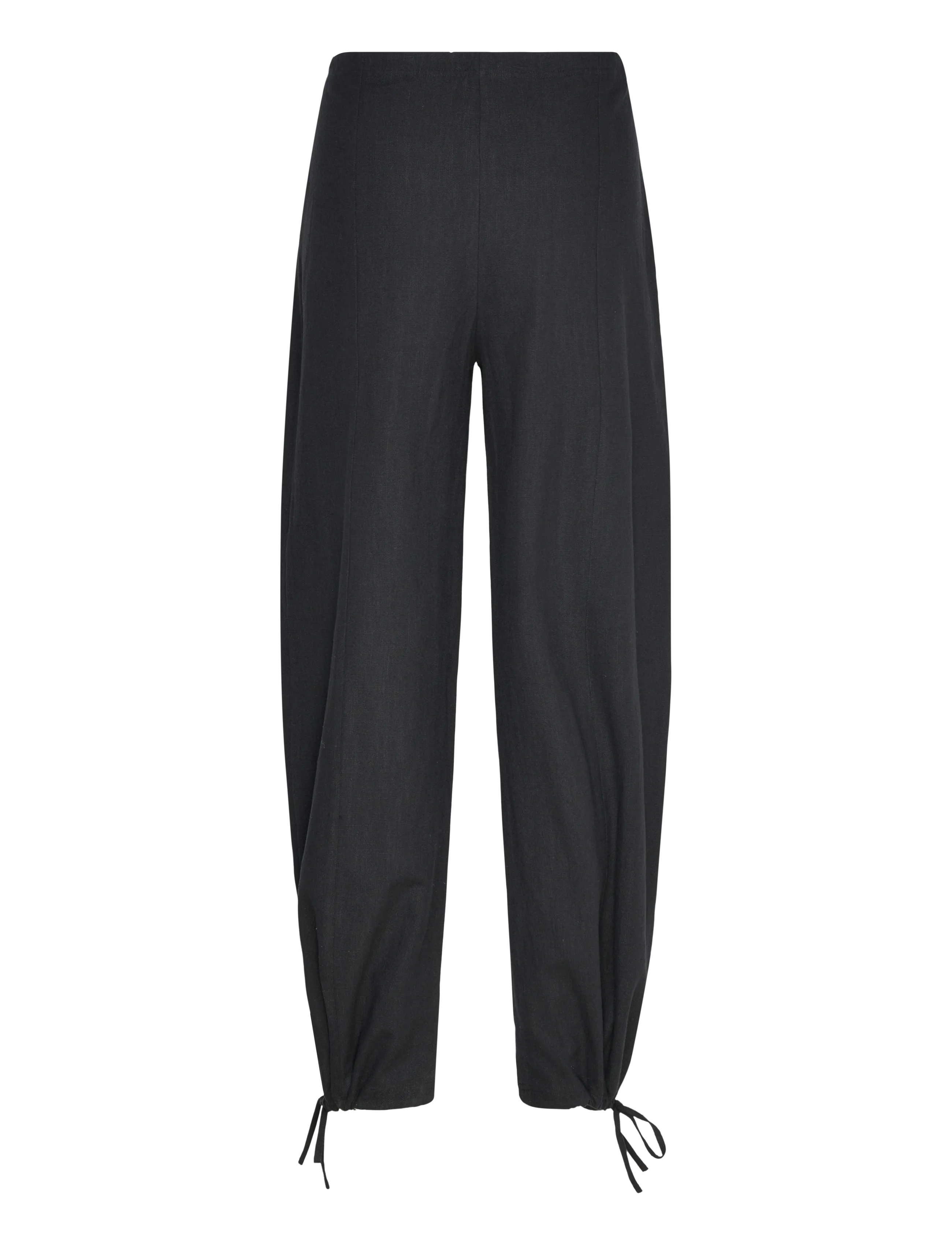 Brixtol Textiles - Kirsten Trousers Linen Cream - linased püksid - black - 2