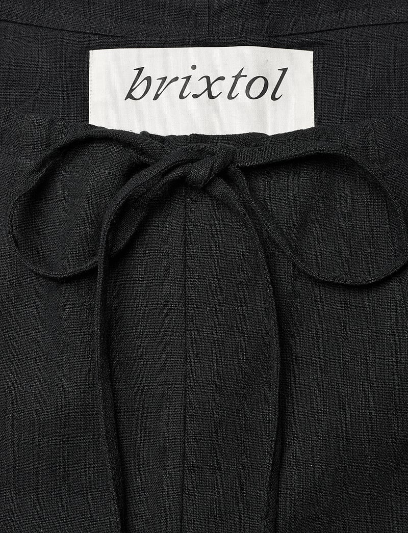 Brixtol Textiles - Kirsten Trousers Linen Black - linnebyxor - black - 5