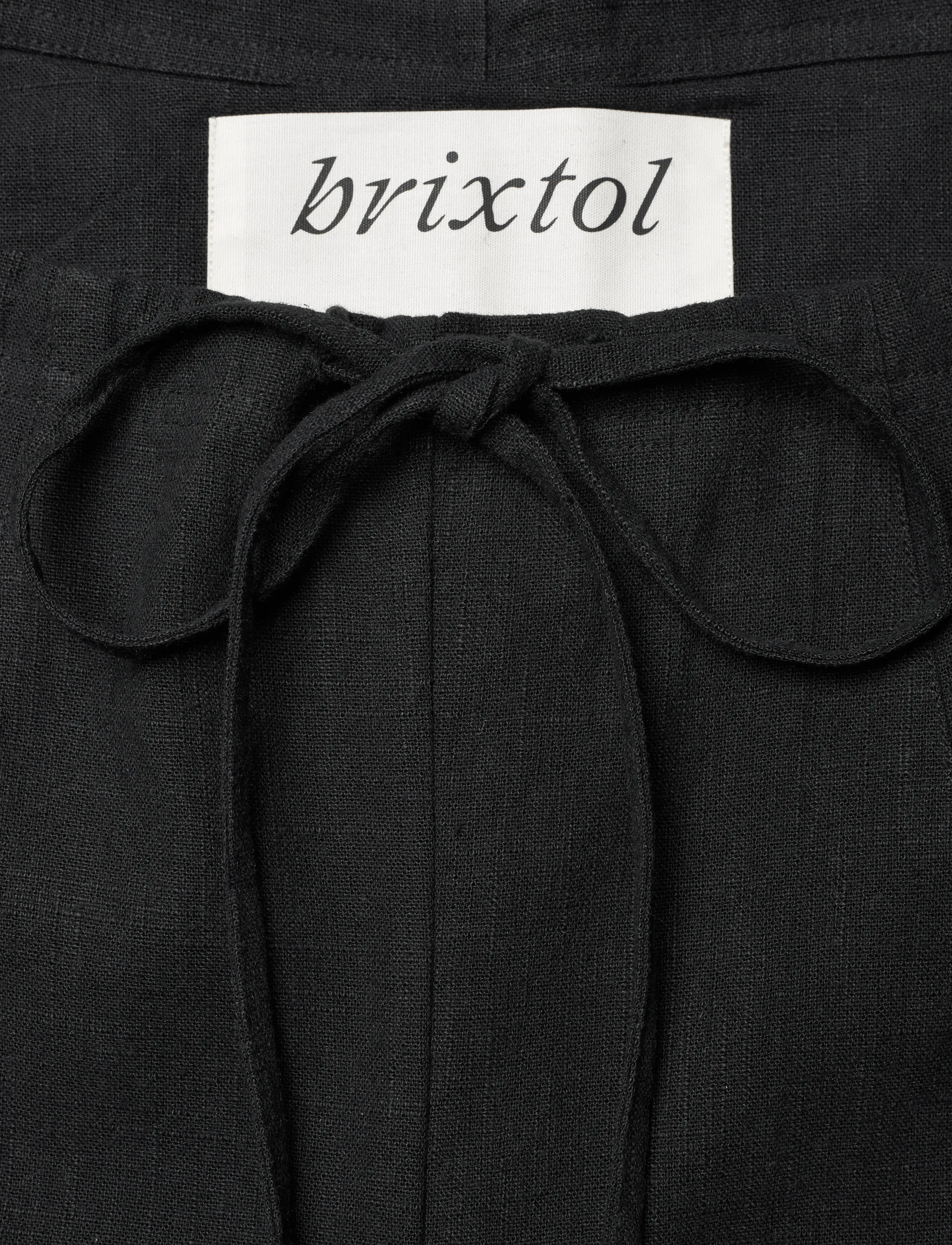 Brixtol Textiles - Kirsten Trousers Linen Cream - linased püksid - black - 5