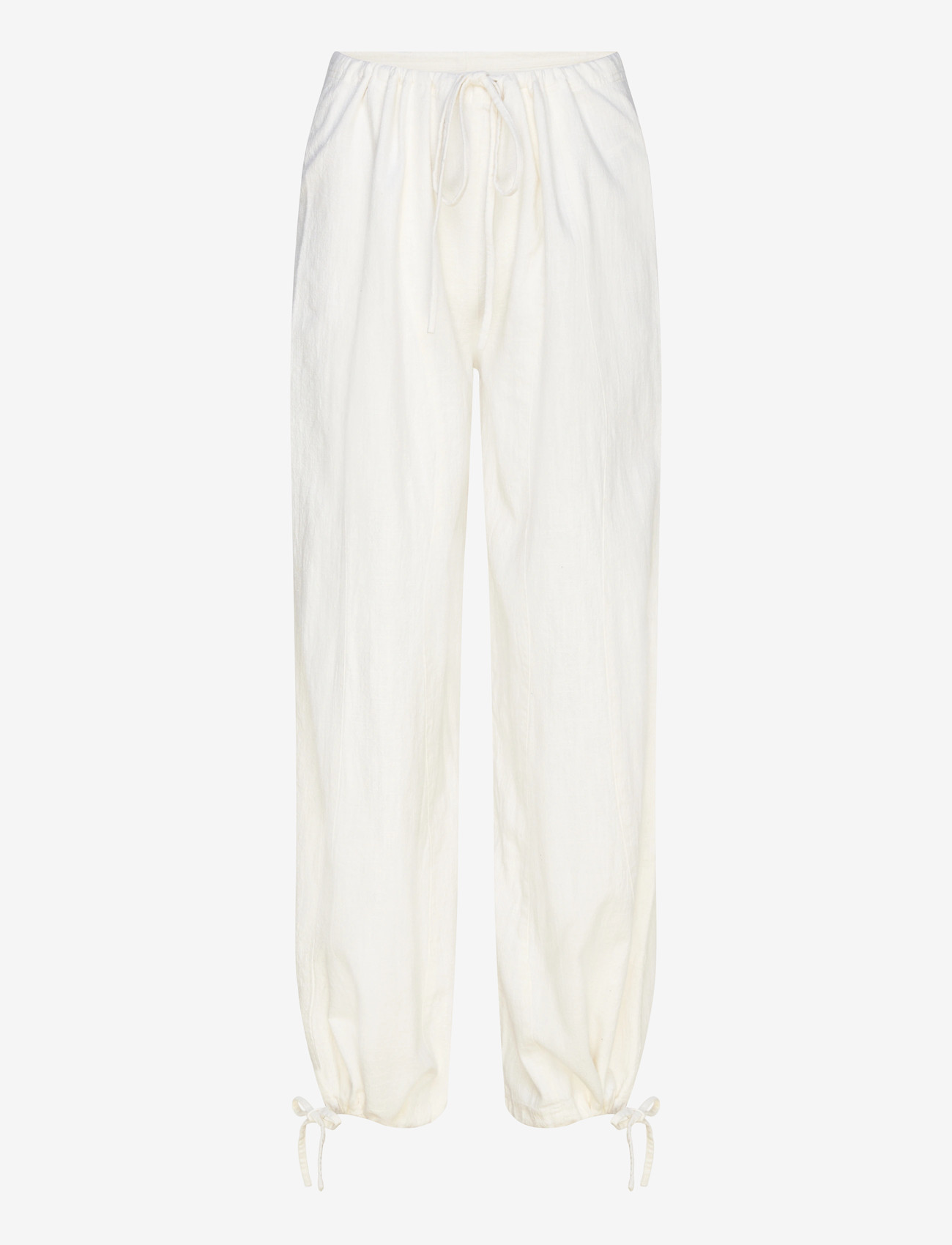 Brixtol Textiles - Kirsten Trousers Linen Black - leinenhosen - cream - 1