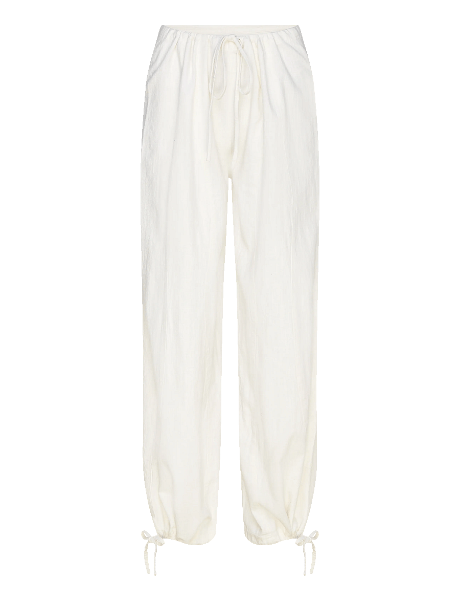 Brixtol Textiles - Kirsten Trousers Linen Cream - leinenhosen - cream - 1