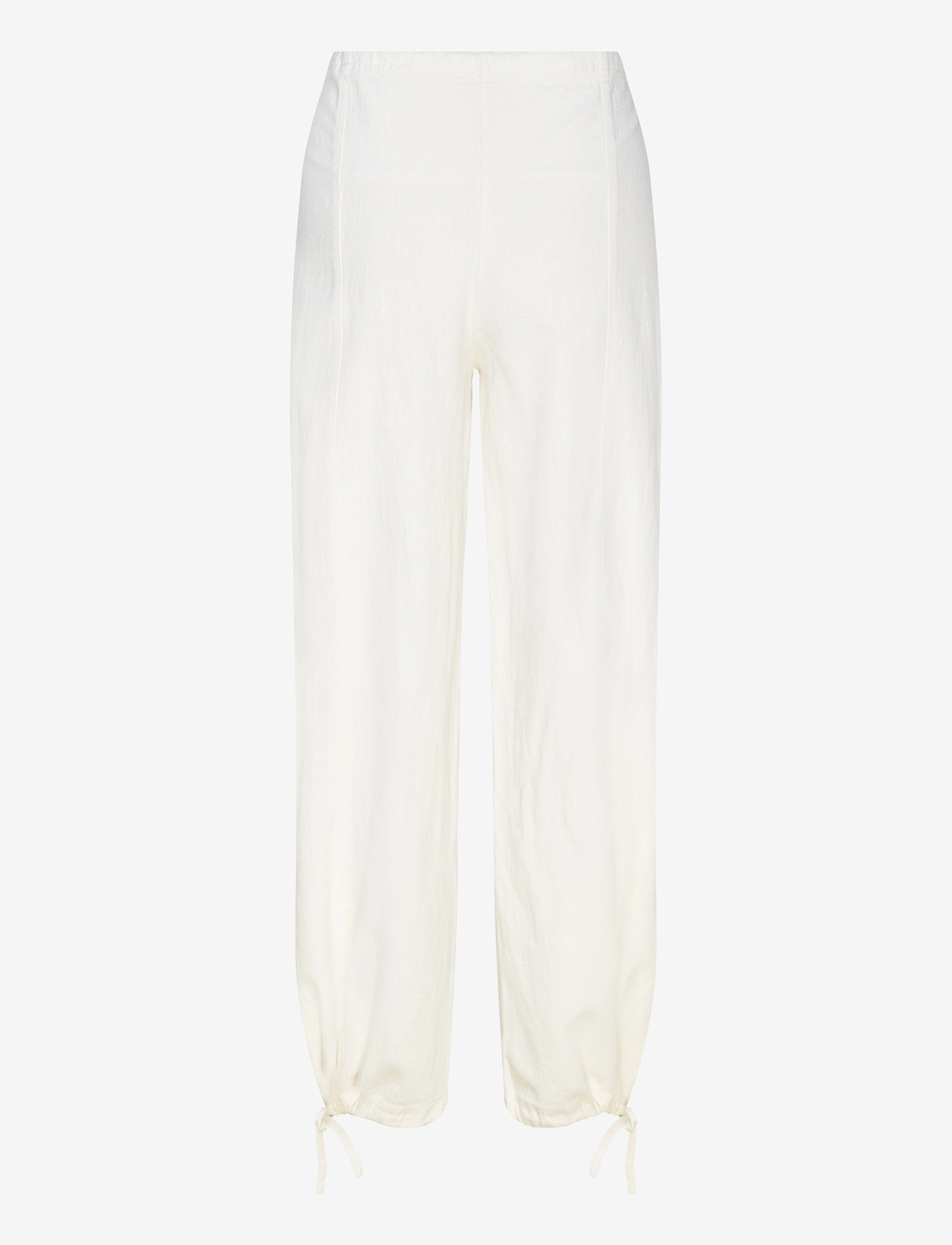 Brixtol Textiles - Kirsten Trousers Linen Black - leinenhosen - cream - 2