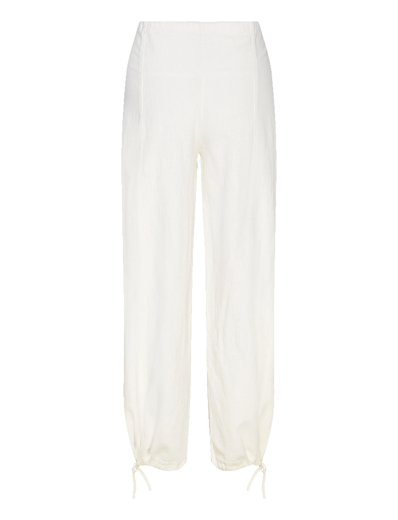 Brixtol Textiles - Kirsten Trousers Linen Black - leinenhosen - cream - 2