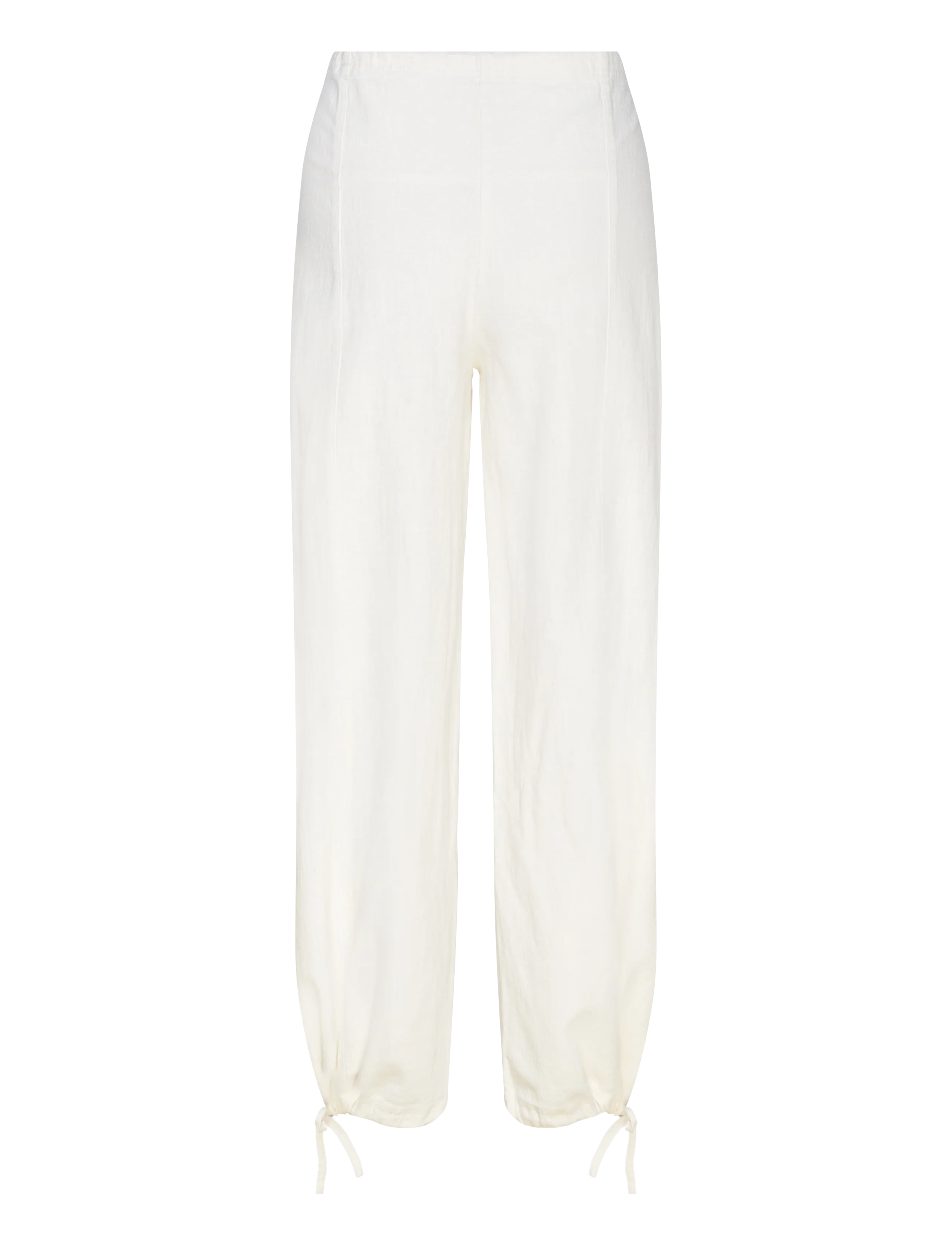 Brixtol Textiles - Kirsten Trousers Linen Cream - hørbukser - cream - 2