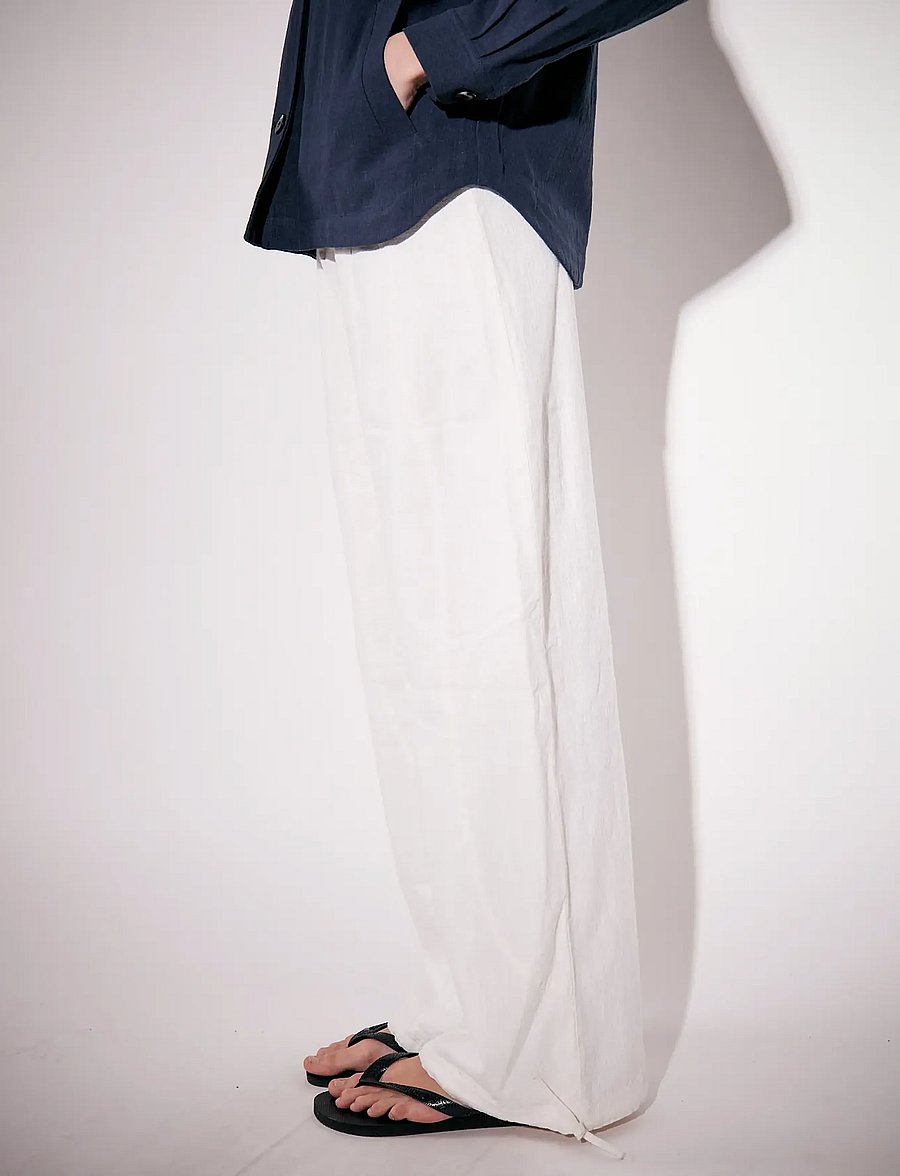 Brixtol Textiles - Kirsten Trousers Linen Cream - leinenhosen - cream - 3