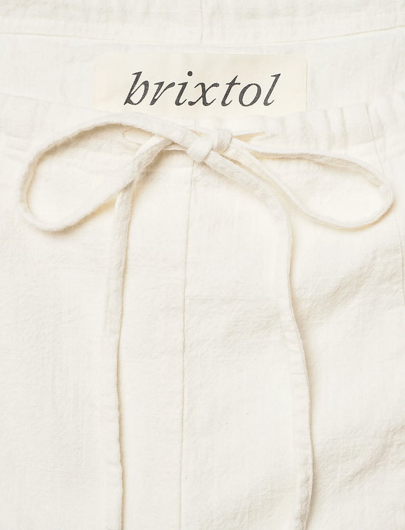 Brixtol Textiles - Kirsten Trousers Linen Black - leinenhosen - cream - 4
