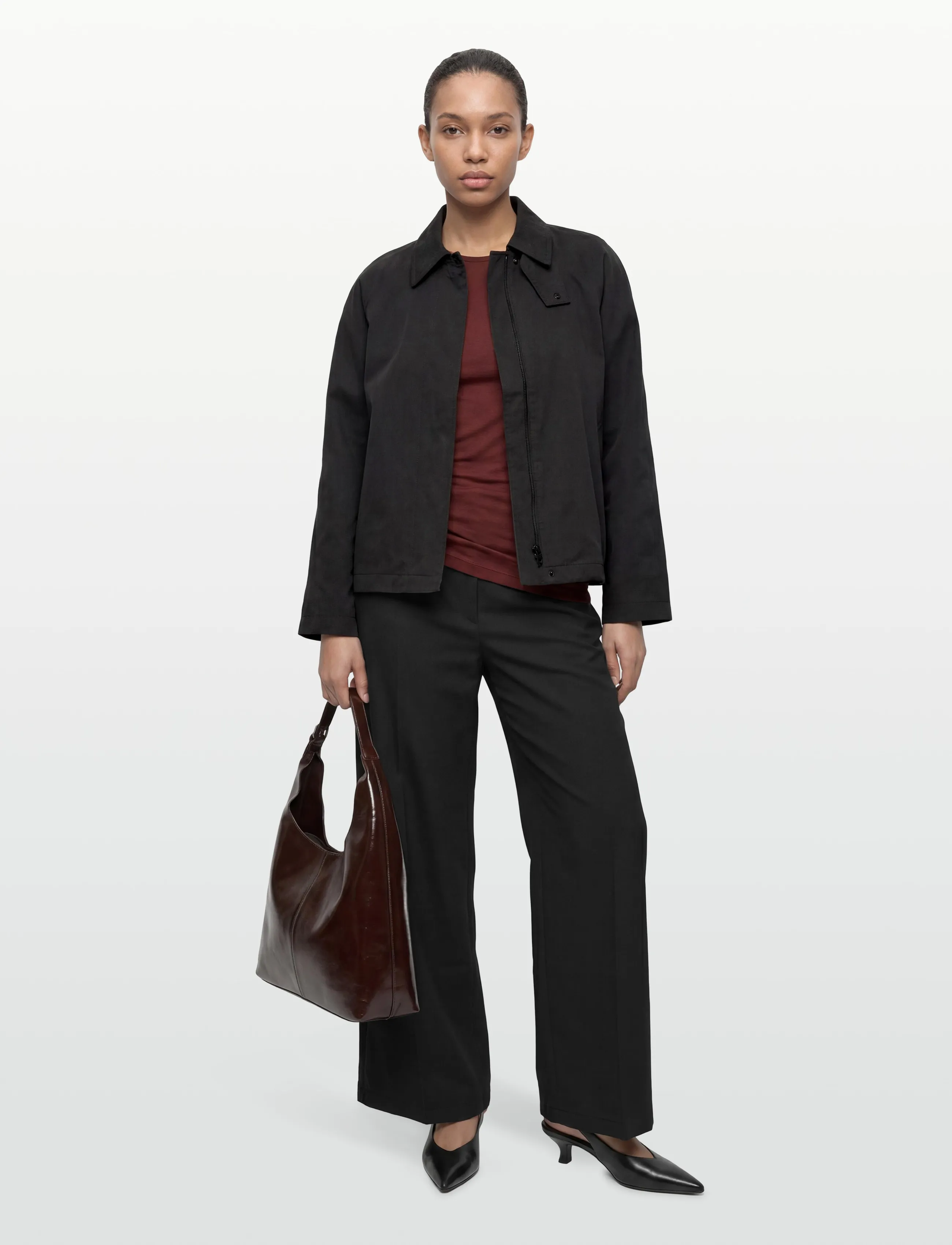 Brixtol Textiles Esme Short Khaki - Jakkar - BLACK / black