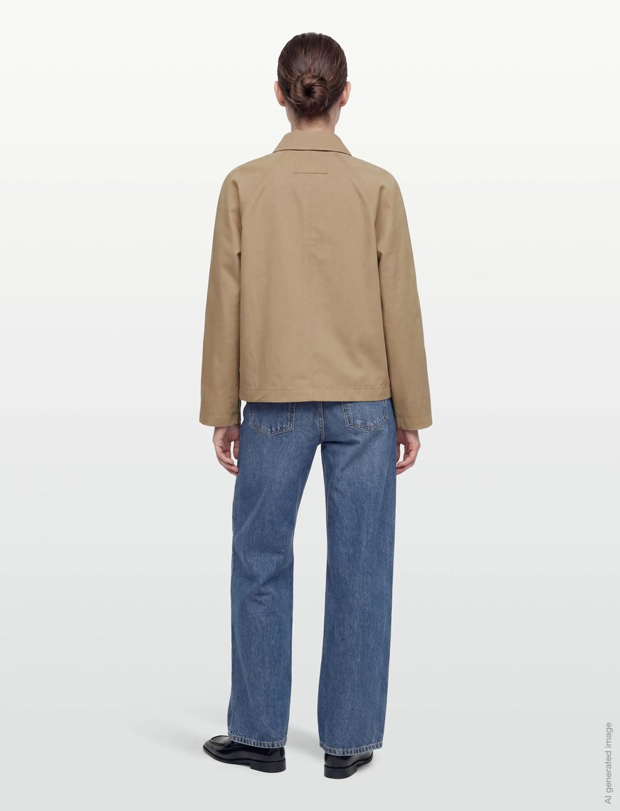 Brixtol Textiles - Esme Short Khaki - plonos striukės - khaki - 5
