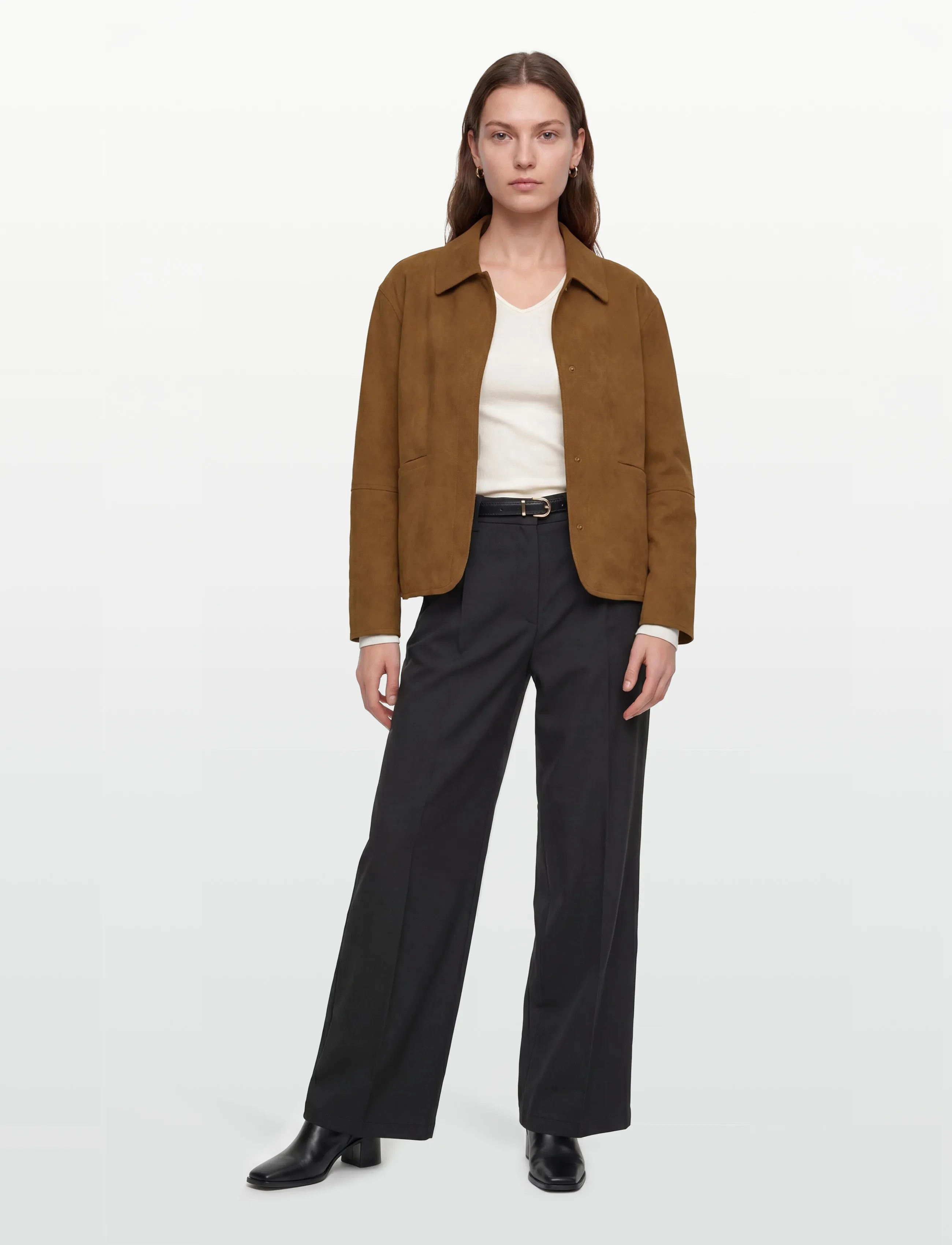 Brixtol Textiles Kai Faux Suede Tan, XS, Jackets, Braun - Utility Frauen