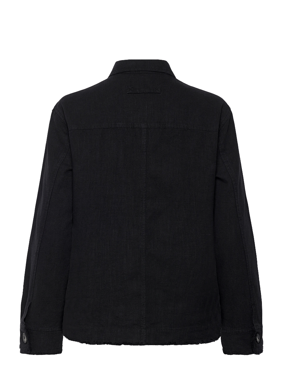 Brixtol Textiles - Ally Distressed - overshirts - black - 2