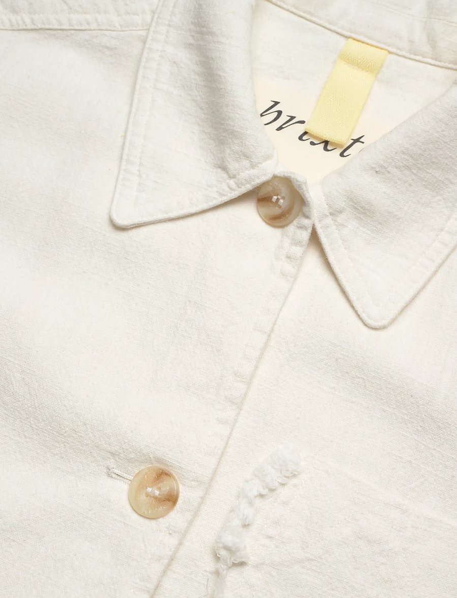 Brixtol Textiles - Ally Distressed - overshirts - cream - 3