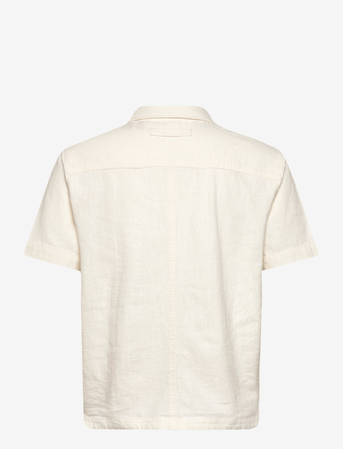 Brixtol Textiles - Frank S/S Linen Cream - basic shirts - cream - 2