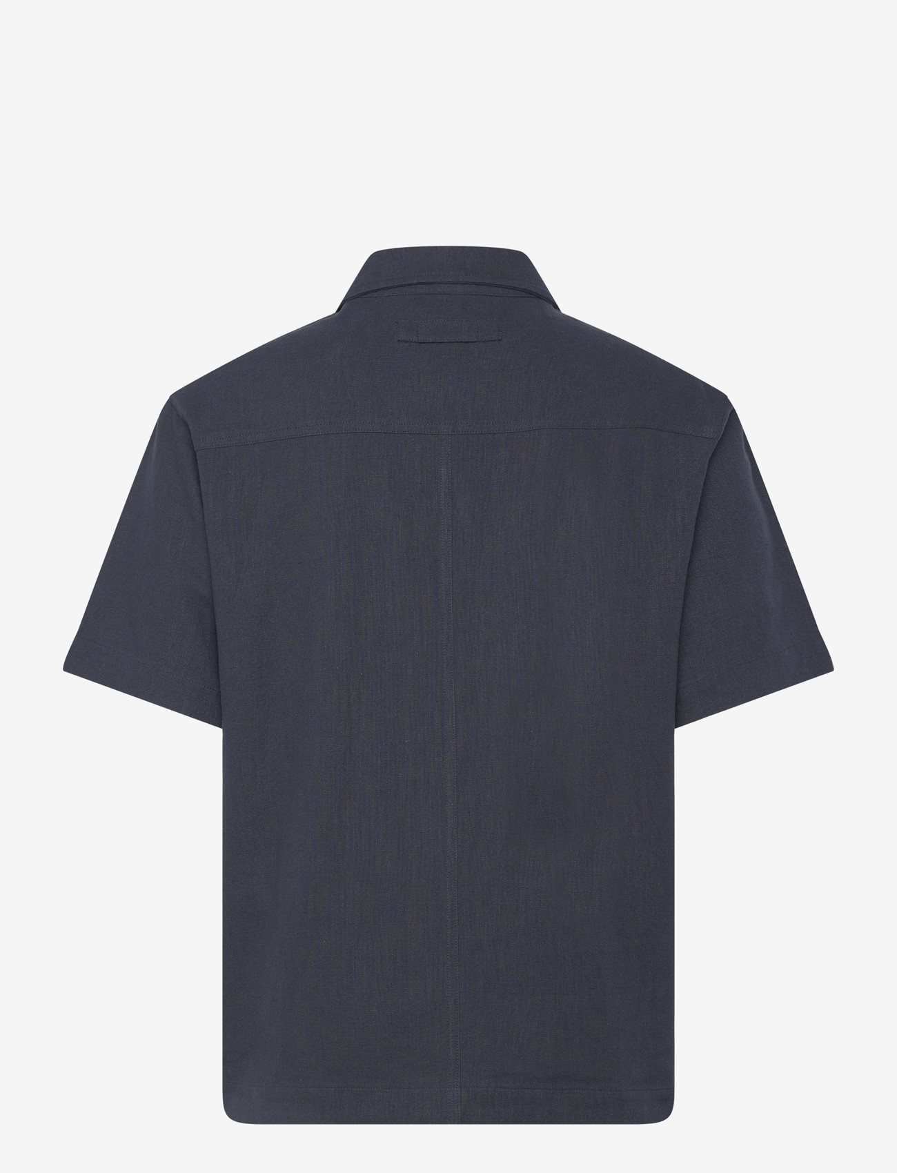 Brixtol Textiles - Frank S/S Linen Cream - basic skjorter - dark navy - 2