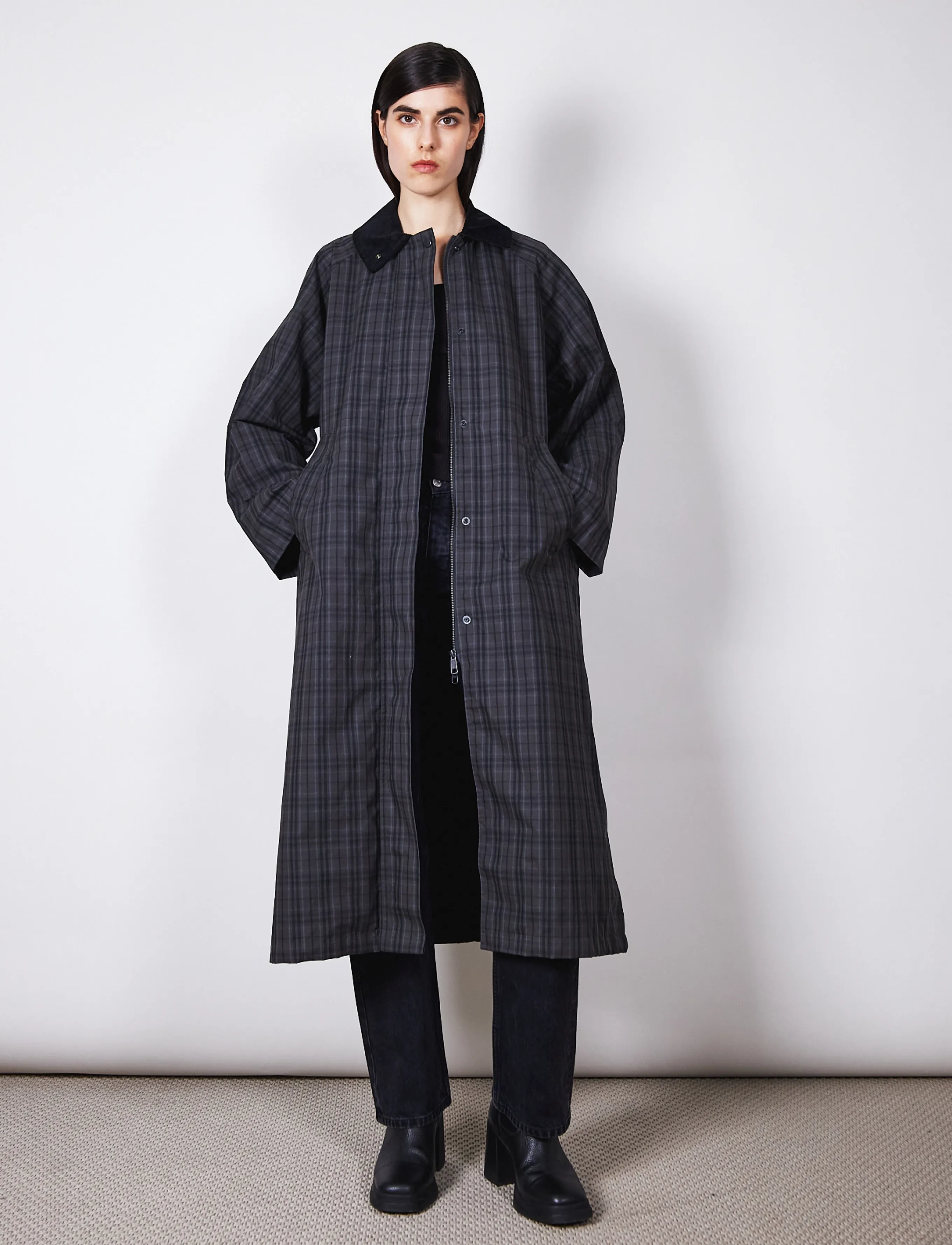 Brixtol Textiles Brooks Wax - Modetrends - BLACK CHECK / black