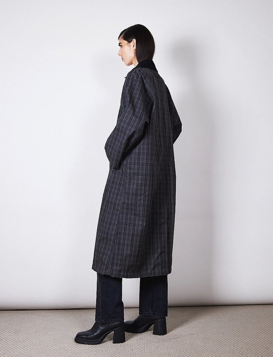 Brixtol Textiles - Brooks Wax - regenmäntel - black check - 2