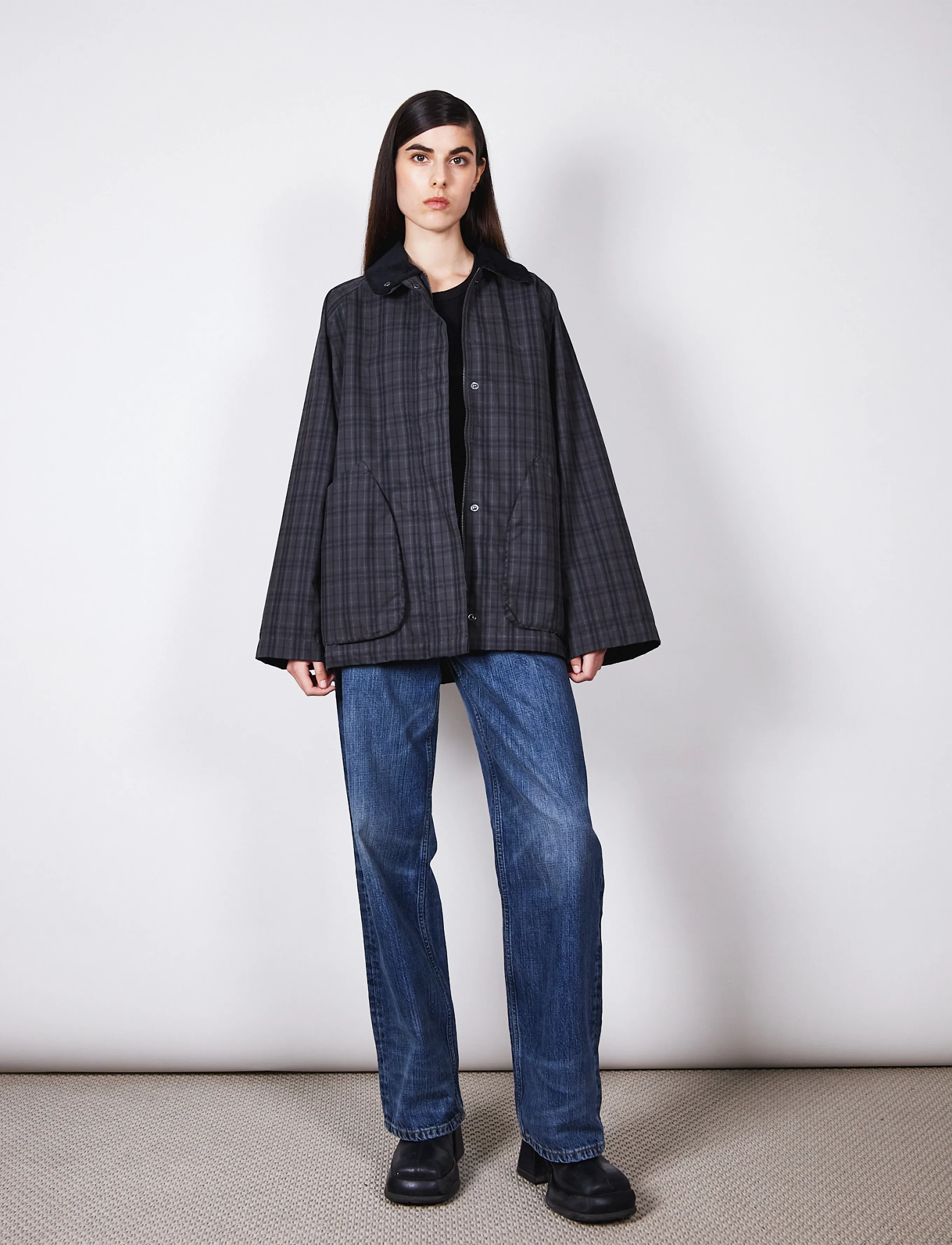 Brixtol Textiles - Davonna - utility-jacken - black check - 3