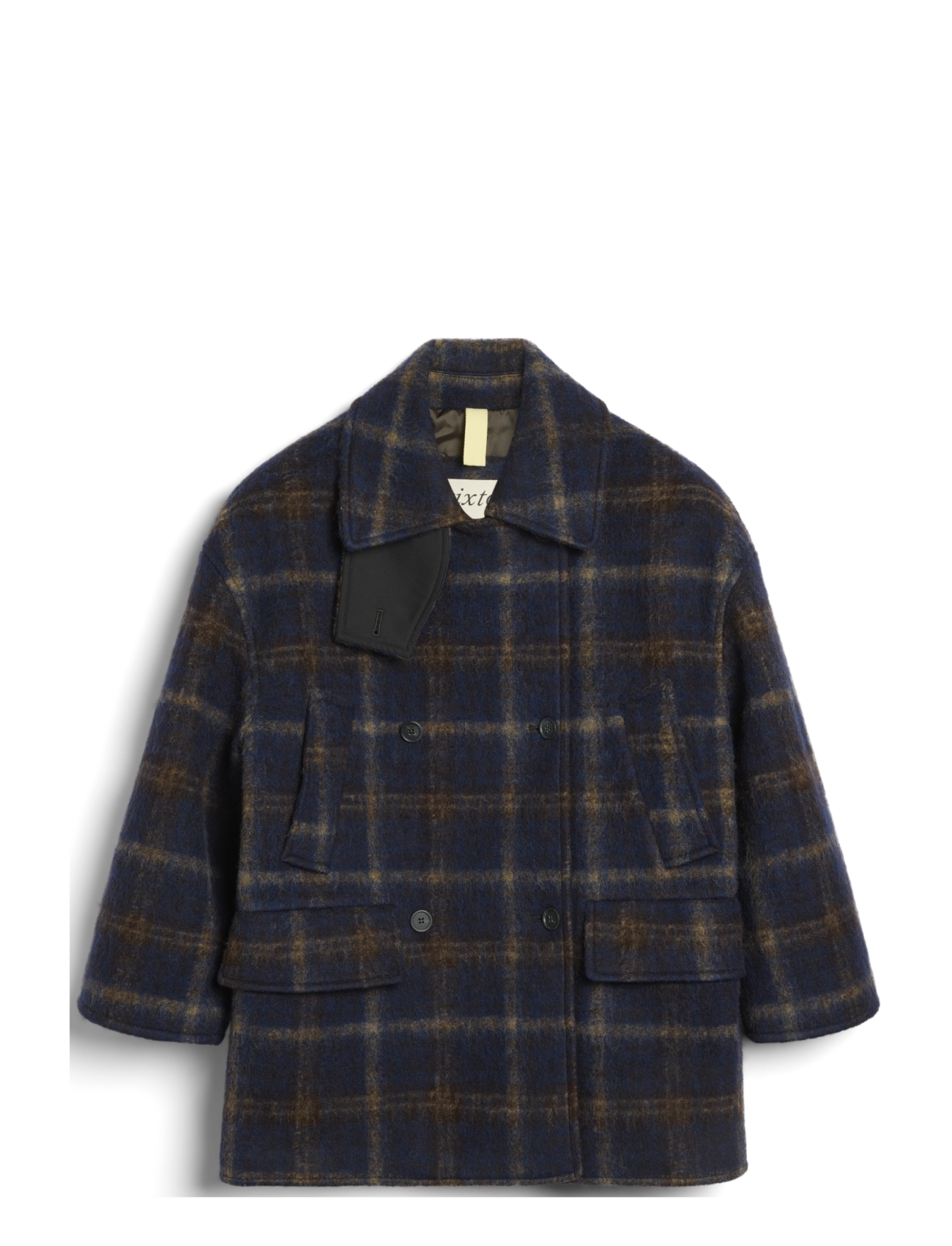 Brixtol Textiles - Skye - winter jacket - blue check - 1