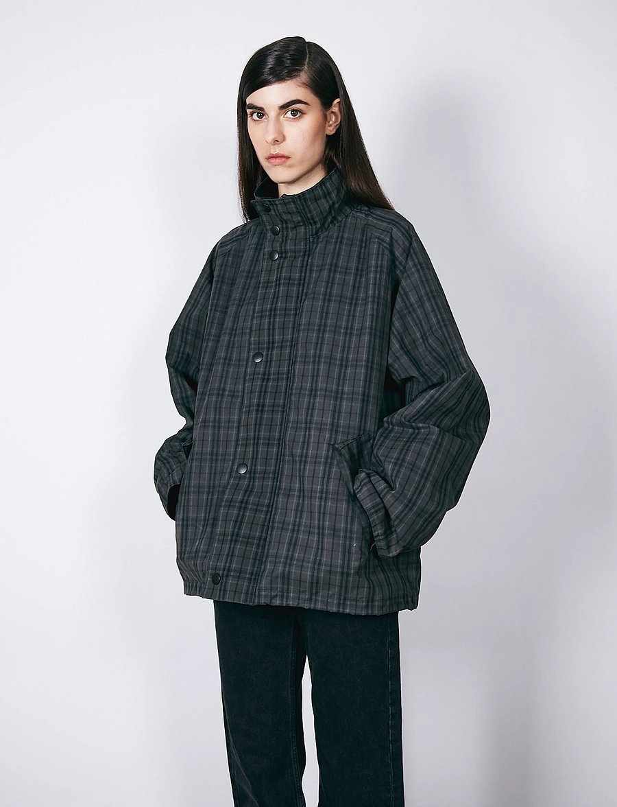 Brixtol Textiles - Wren - utility-jacken - black check - 0