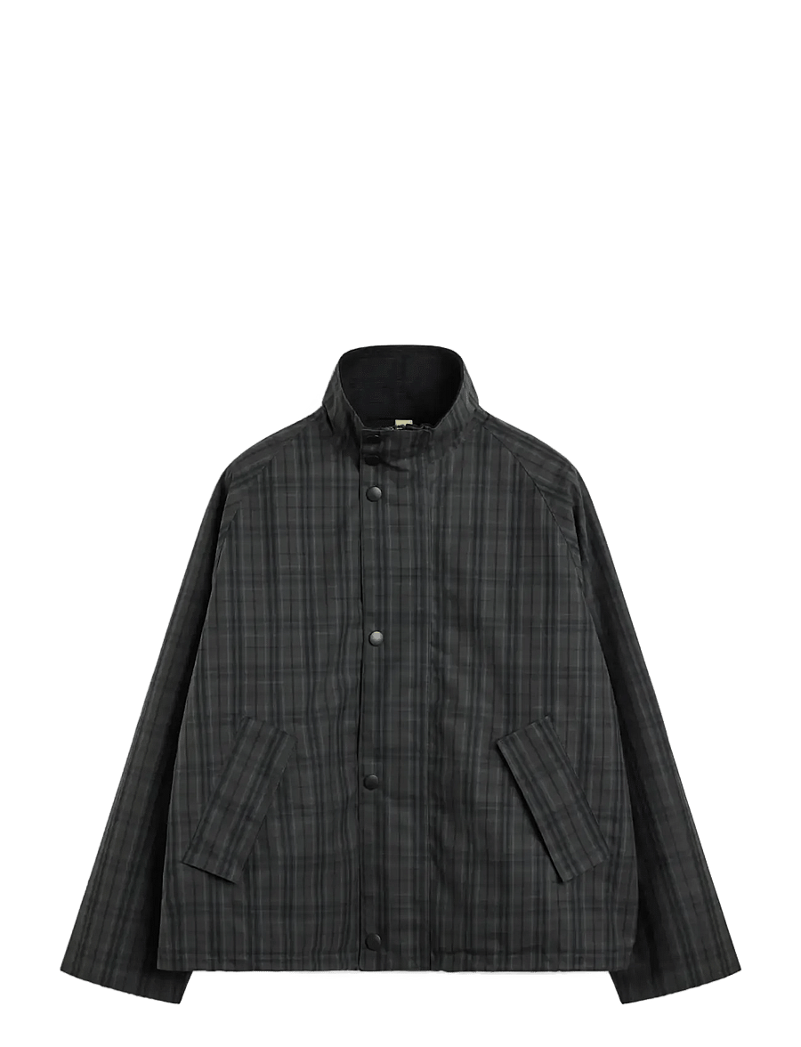 Brixtol Textiles - Wren - utility-jacken - black check - 2