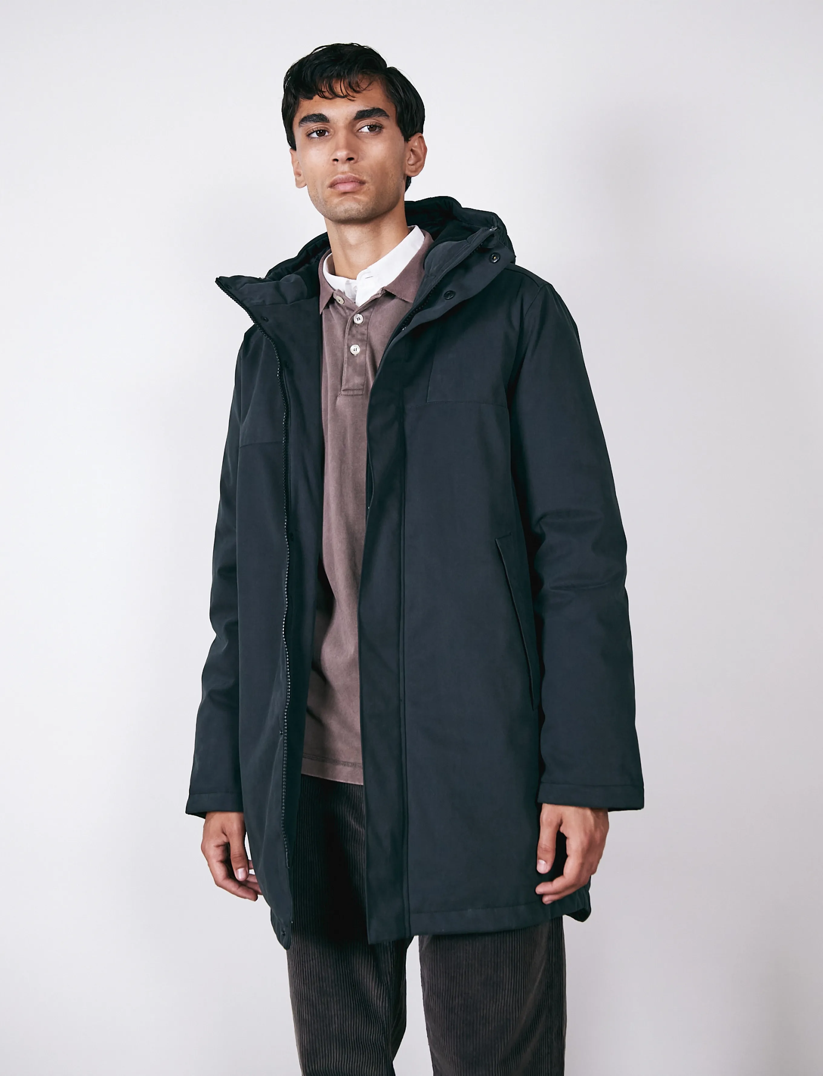 Brixtol Textiles Bryson Cotton - Jackets - BLACK / black