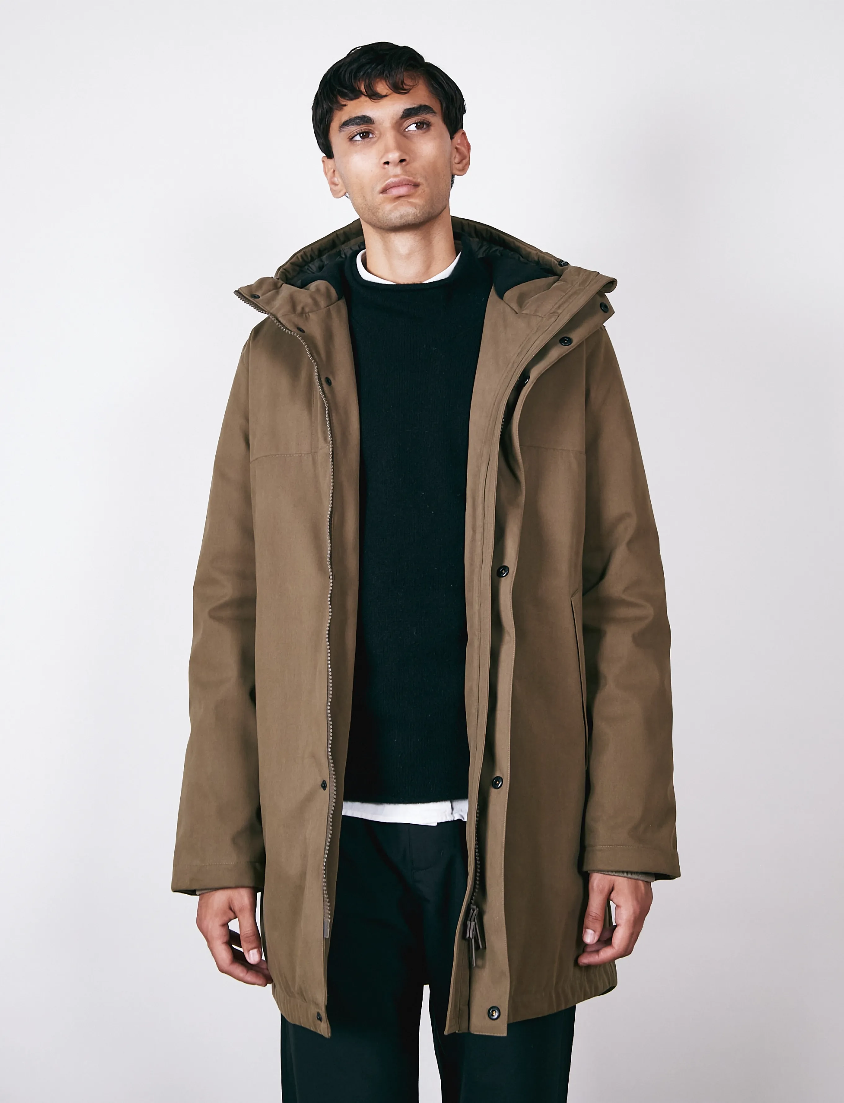 Brixtol Textiles - Bryson Cotton - winter jackets - deep fern - 3